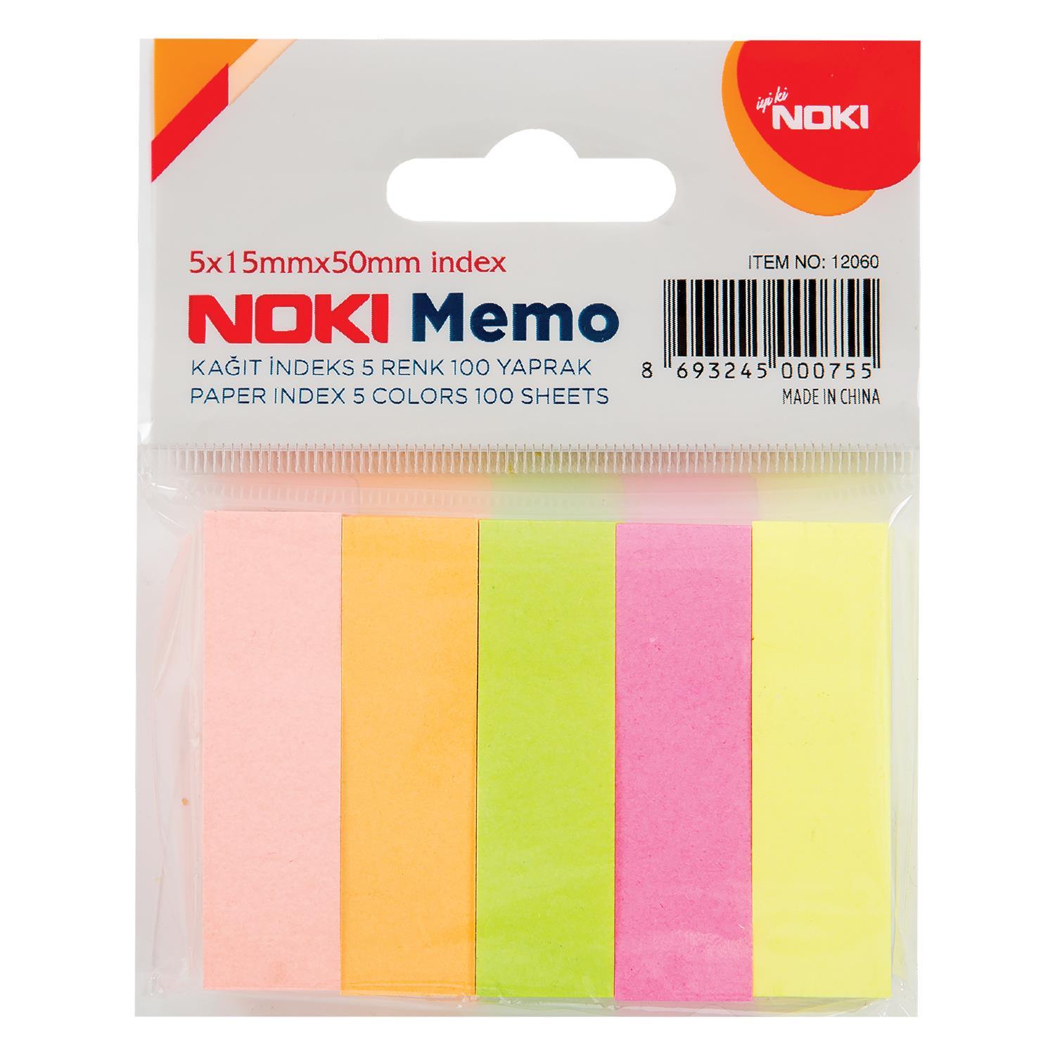 NokiNoki Memo Kağıt Film İndeks 5 Renk 100 Yaprak(12060)