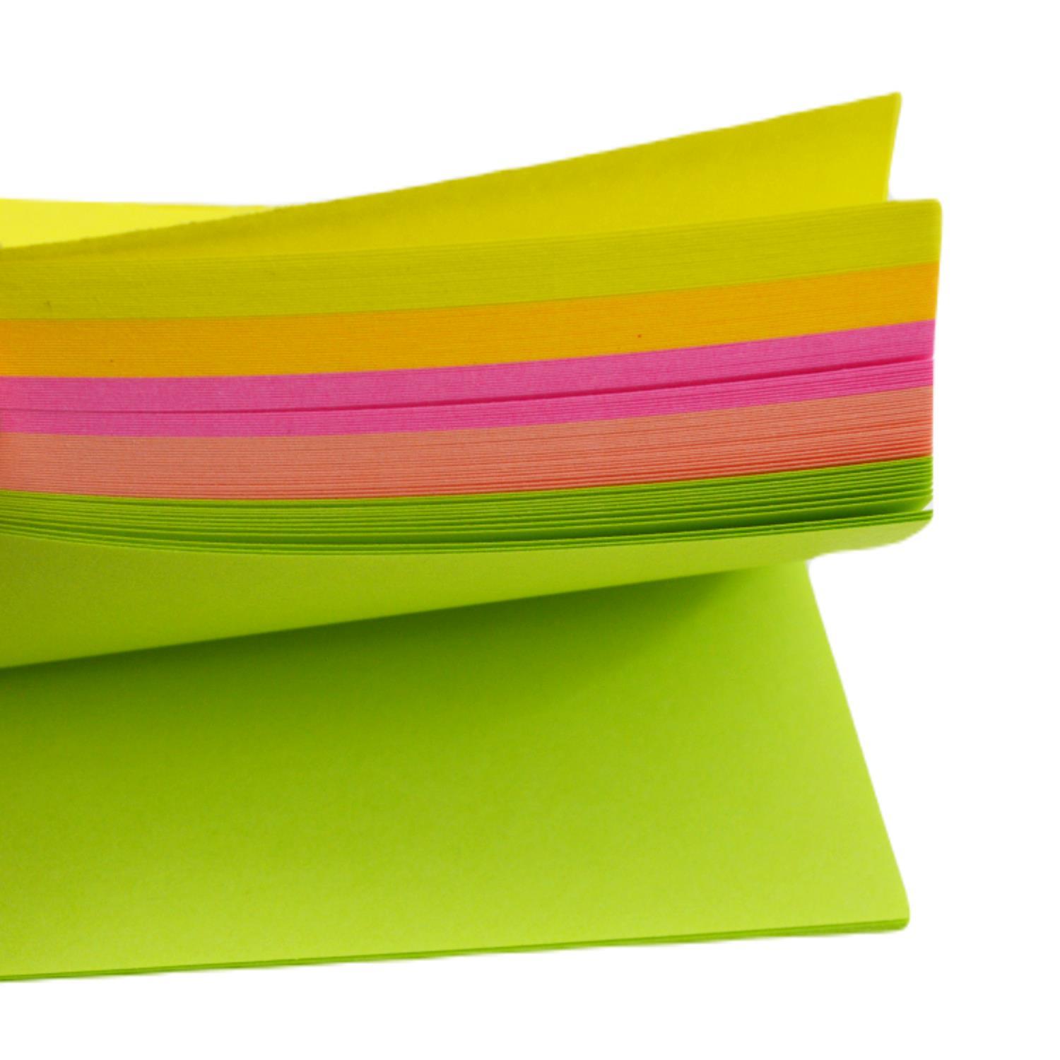 NokiNoki Memo Stick Notes 75x75 mm Küp Neon Yapışkanlı Not Kağıdı 100 Yaprak 12042