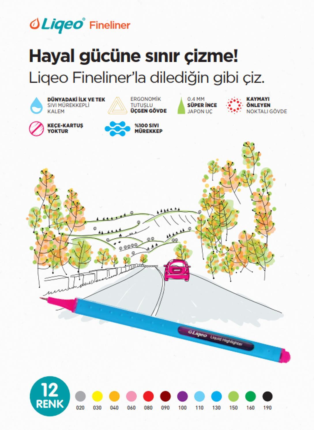NokiNoki Motifli Boyama Kitabı Ve 6 Lı Liqeo Fineliner Mandala Seti 