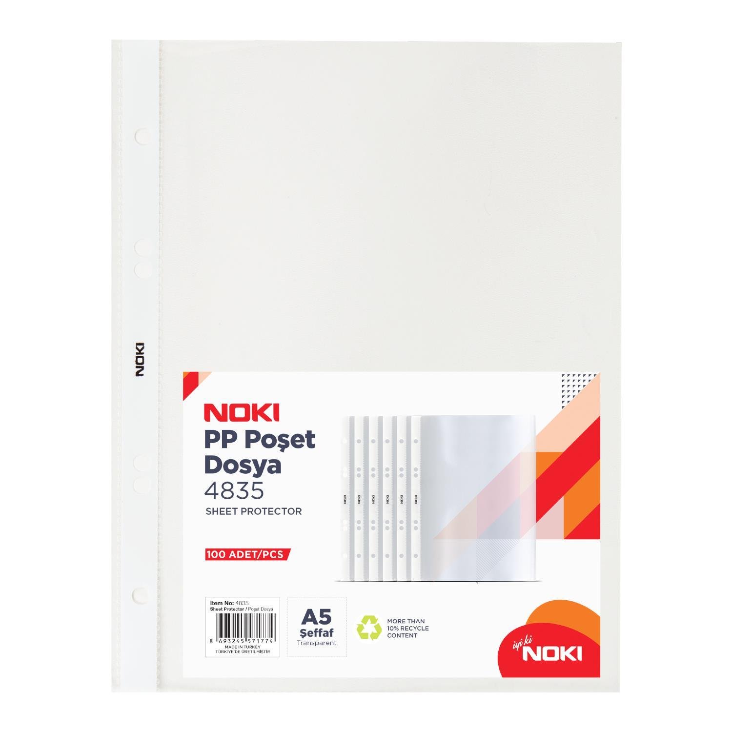 NokiNoki Poşet Dosya A5 100 Lü Paket(4835)