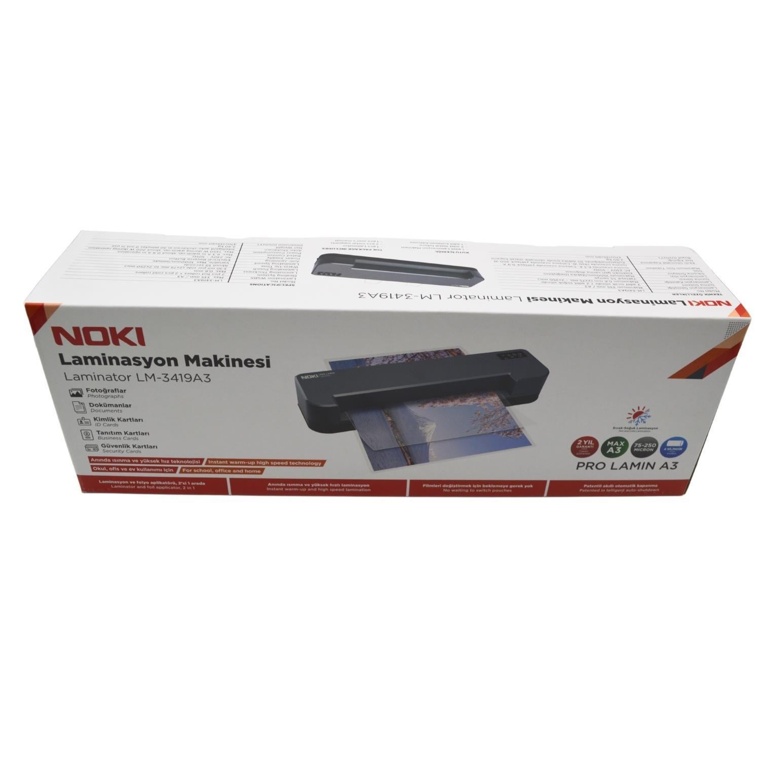 NokiNoki Pro A3 Laminasyon Makinesi LM-3419A3
