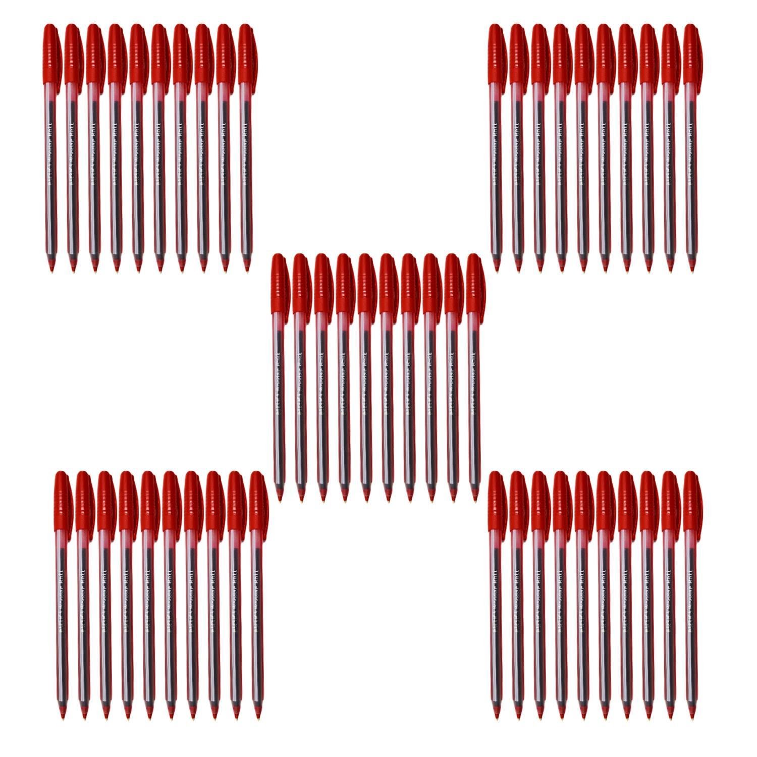 NokiNoki Wonder Ball Kırmızı Tükenmez Kalem 0.6 mm 50 li Kutu (WBP080)