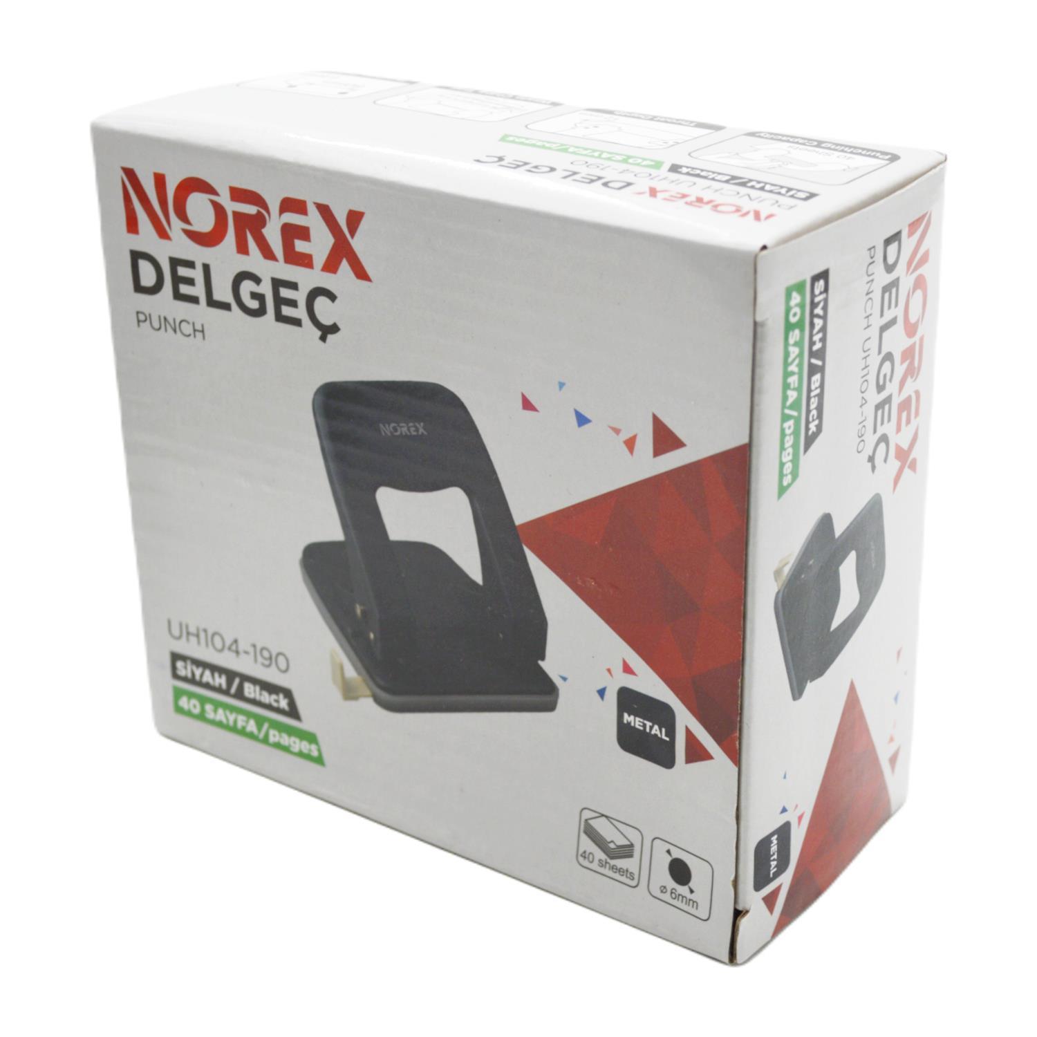 NorexNorex Metal Delgeç 40 Sayfa Kapasiteli Siyah UH104-190