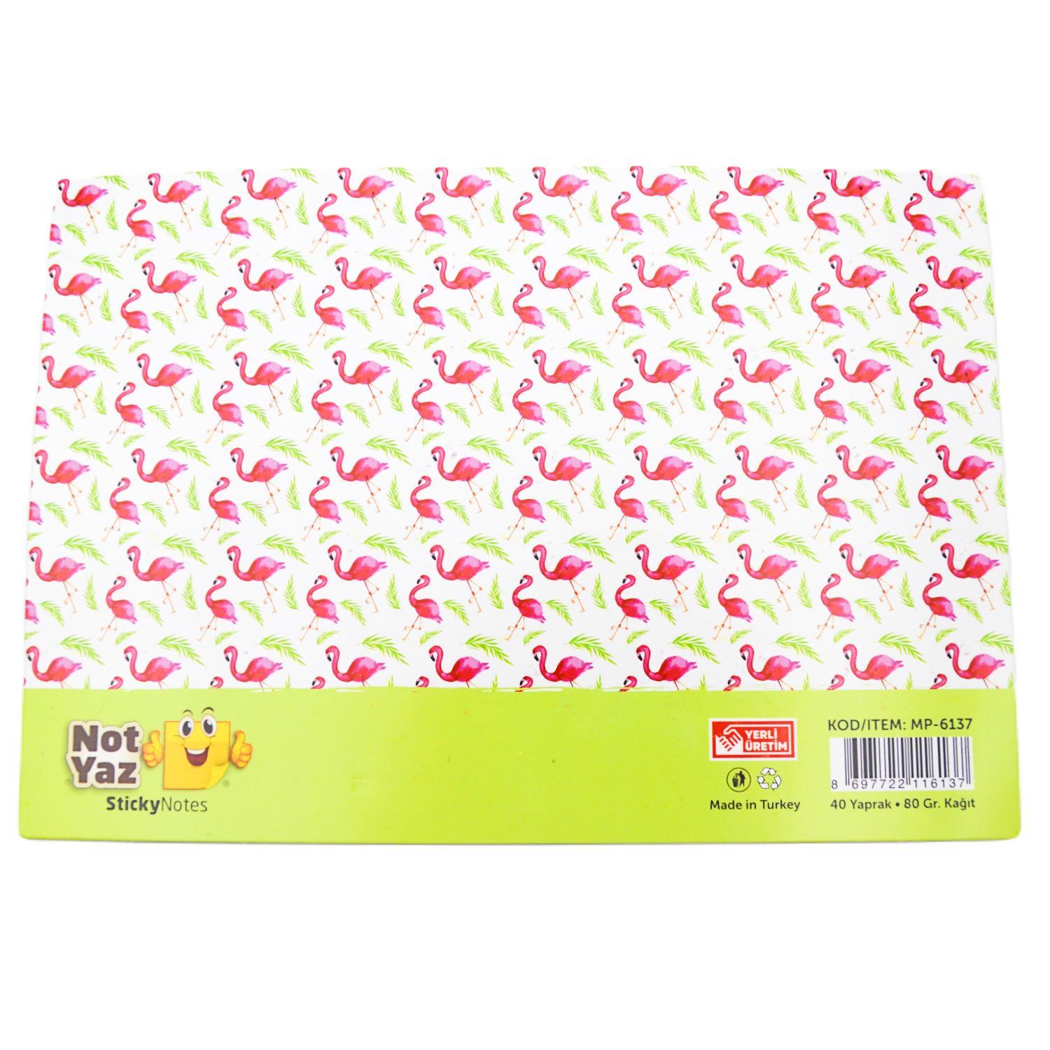 NOTYAZNot Yaz 135x135 mm 40 Yaprak Flamingo Desenli Günlük Planlayıcı (MP-6137)