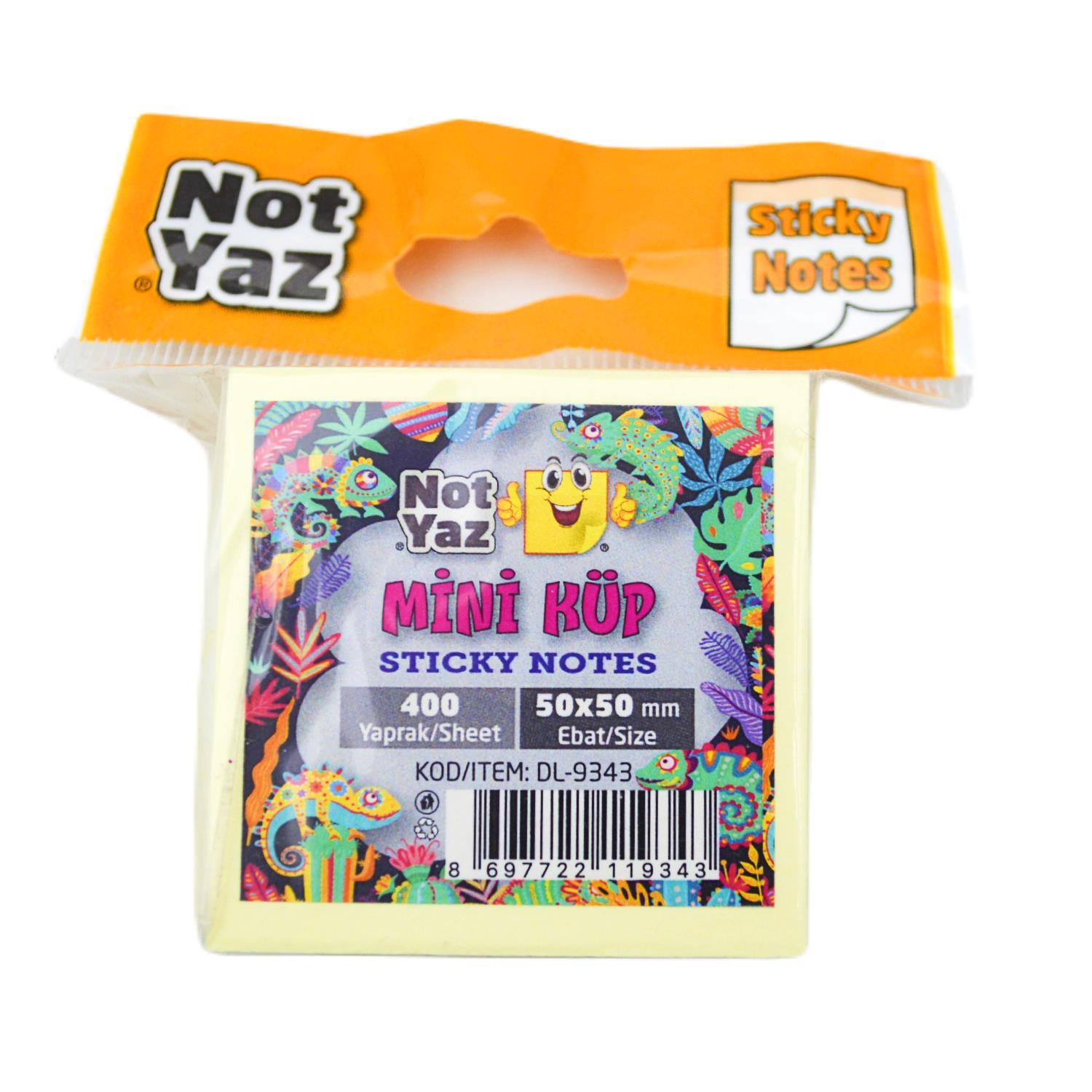 NOTYAZNot Yaz 5x5 400 Yaprak Yapışkanlı Not Kağıdı Sarı (DL-9343)