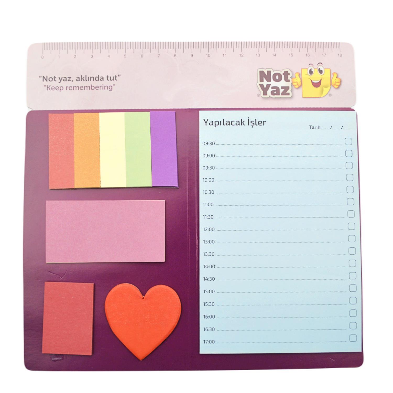 NOTYAZNot Yaz A5 Violin Bloknot Seti 9 Parça Doğum Günü Desenli (VS-9121)