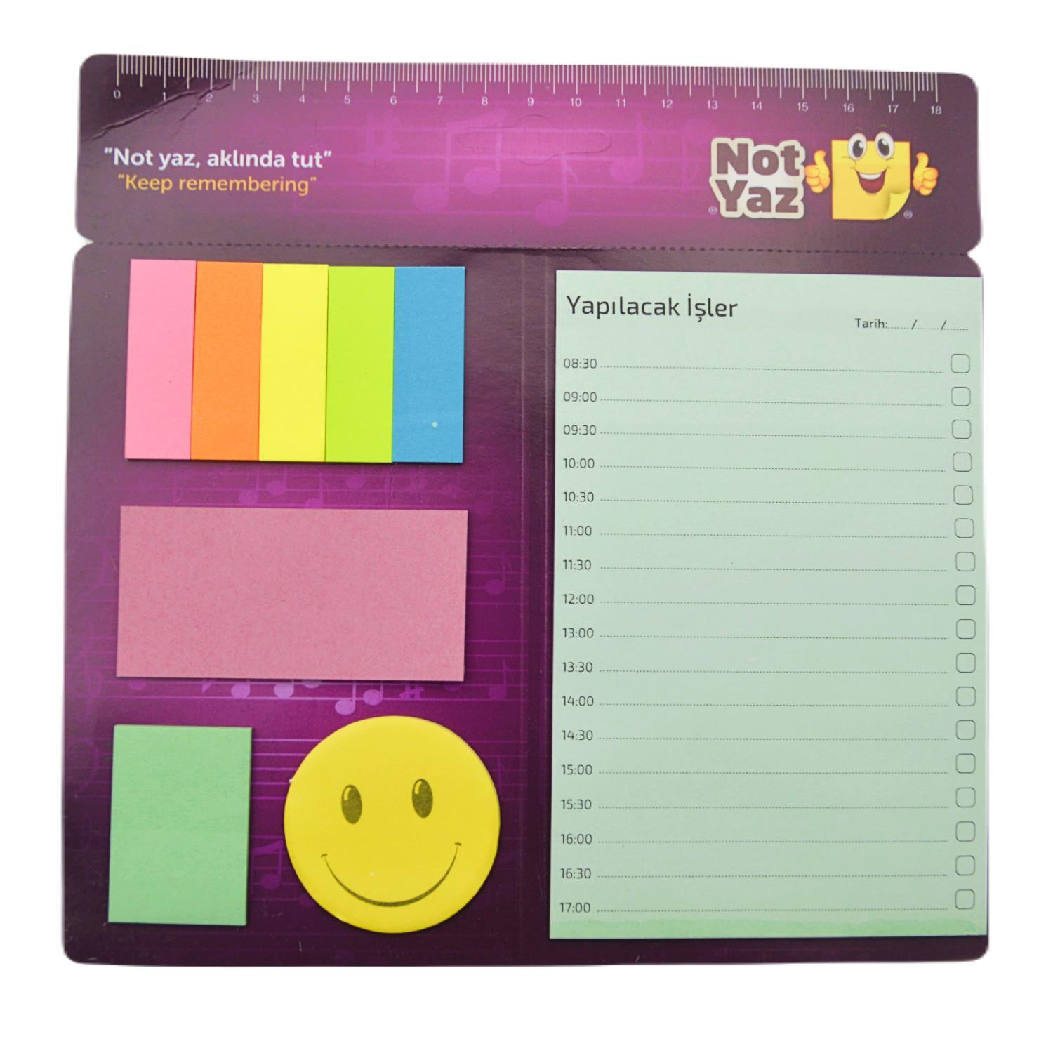 NOTYAZNot Yaz A5 Violin Bloknot Seti 9 Parça Keman Desenli (VS-9138)