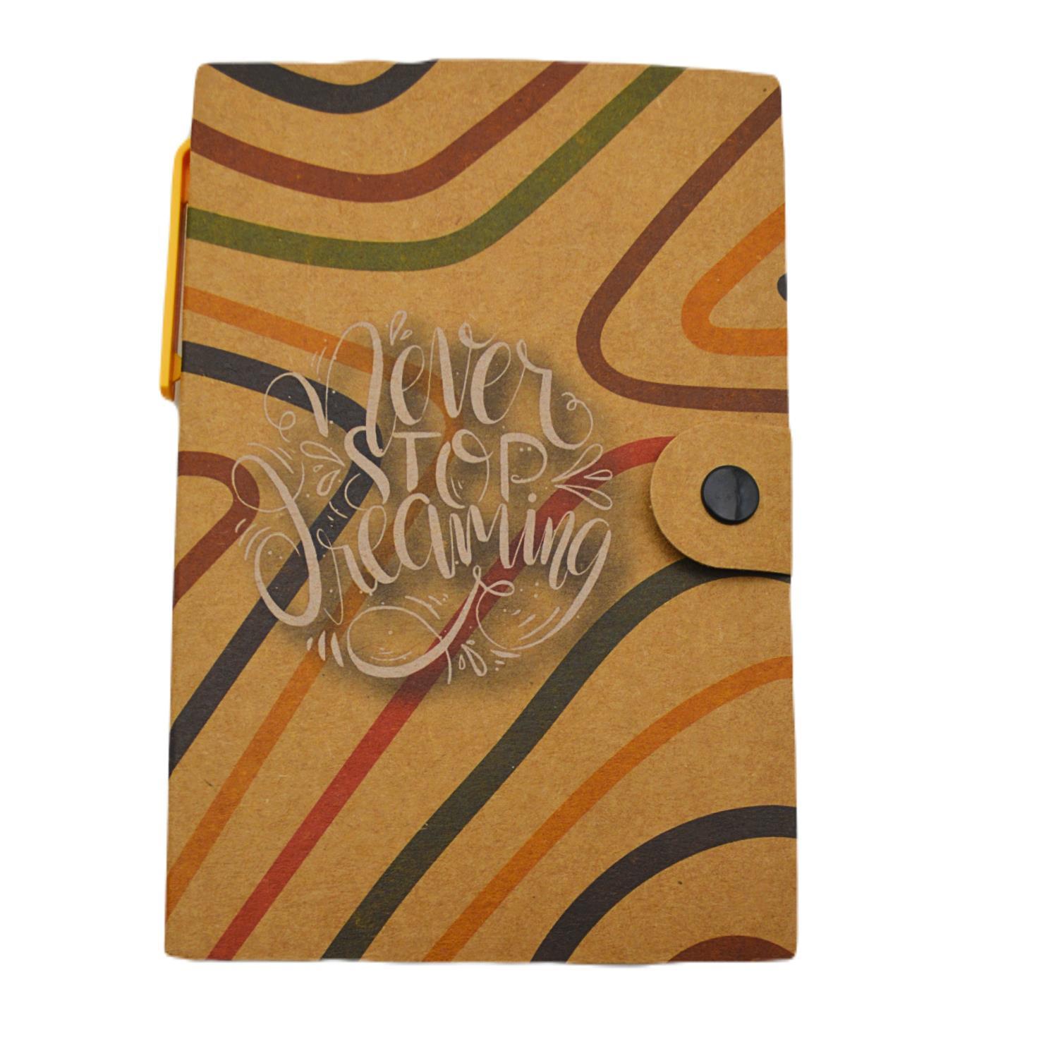 NOTYAZNotYaz 100x150 Never Stop Dreaming 50 Yaprak Kilitli Kraft Bloknot (KB-1728)