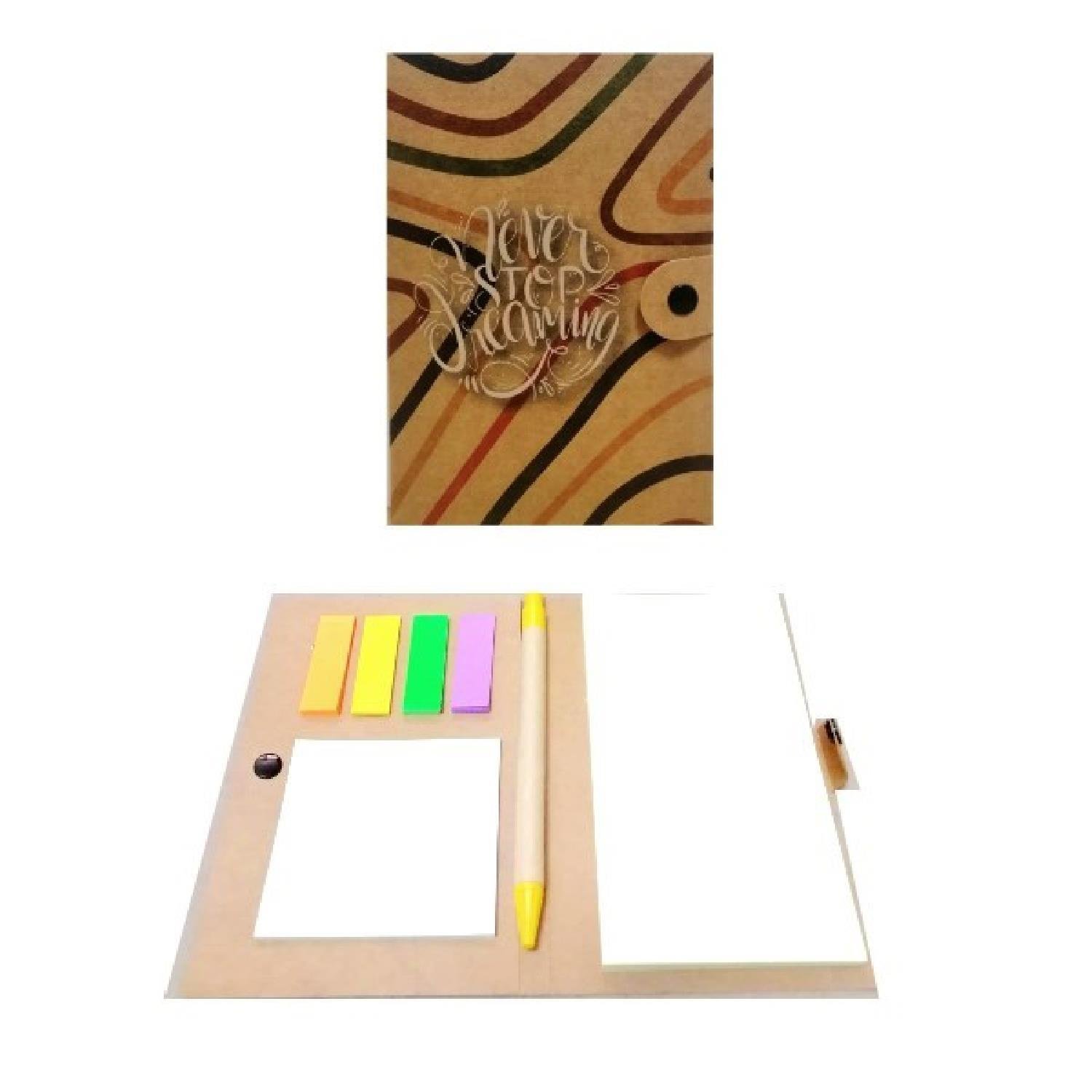 NOTYAZNotYaz 100x150 Never Stop Dreaming 50 Yaprak Kilitli Kraft Bloknot (KB-1728)