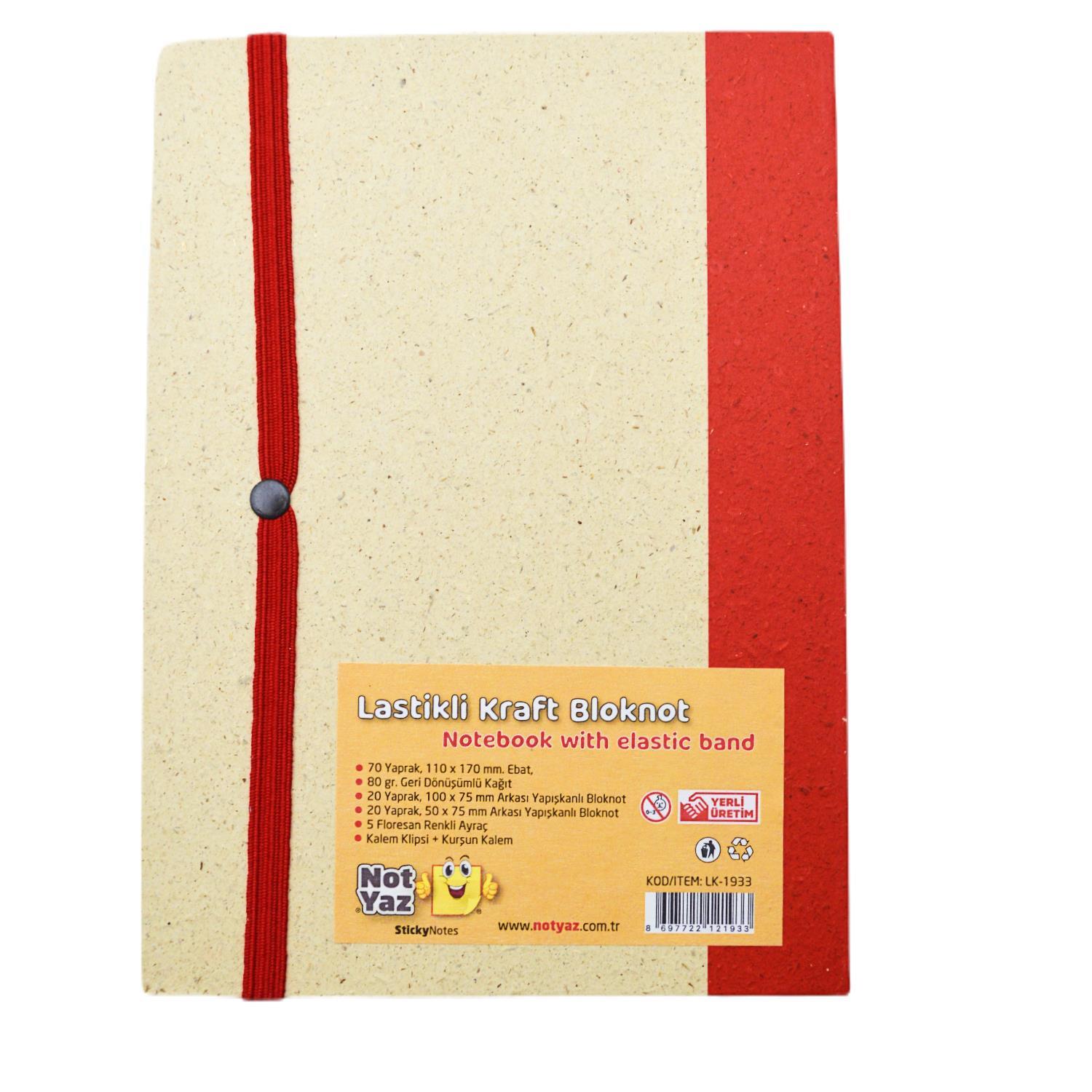 NOTYAZNotYaz 11x17 70 Yaprak Ayraç+Kalem Bloknot Çizgili (LK-1933)