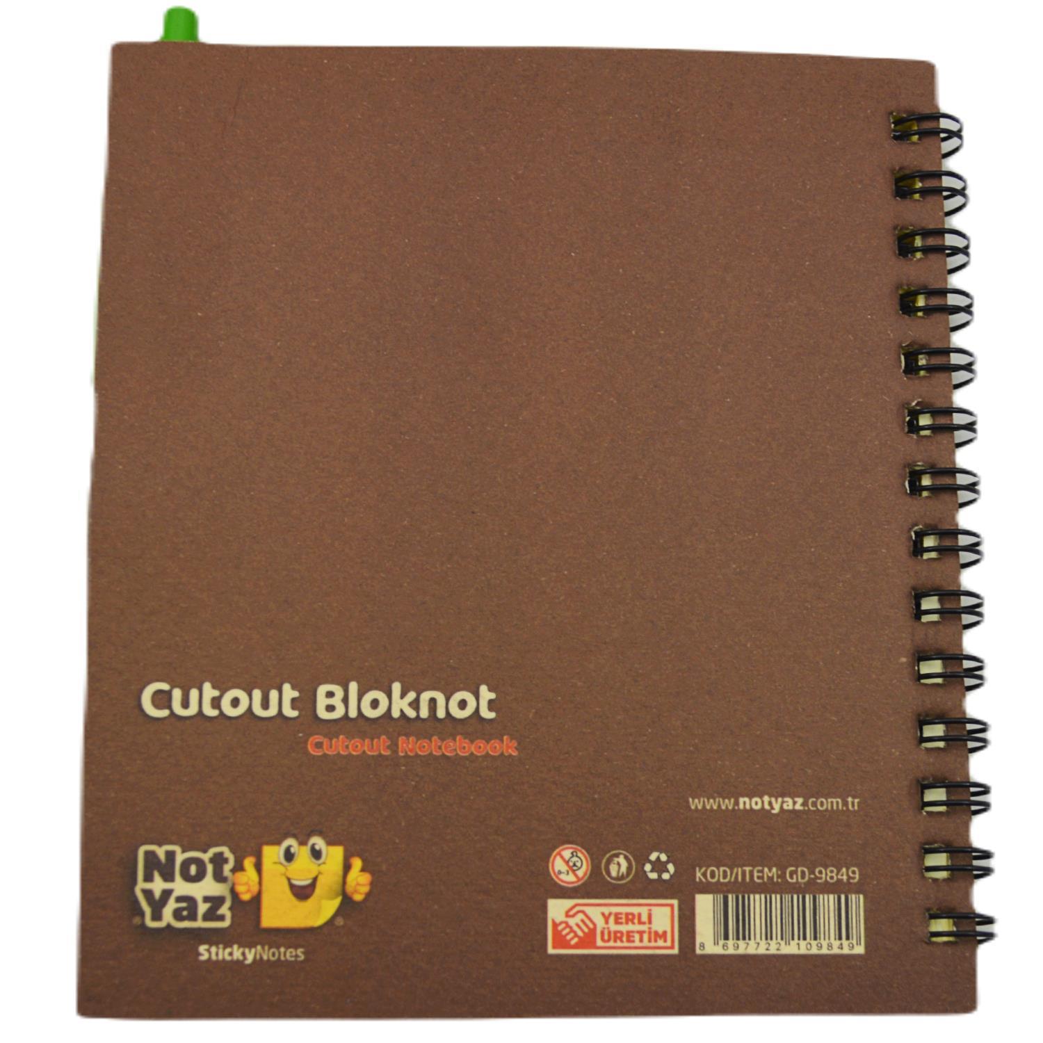 NOTYAZNotYaz 12x10 60 Yaprak Kalemli-Cetvelli Not Defteri Bloknot İstanbul Motifleri Çizgili- Galata Kulesi (GD-9849)