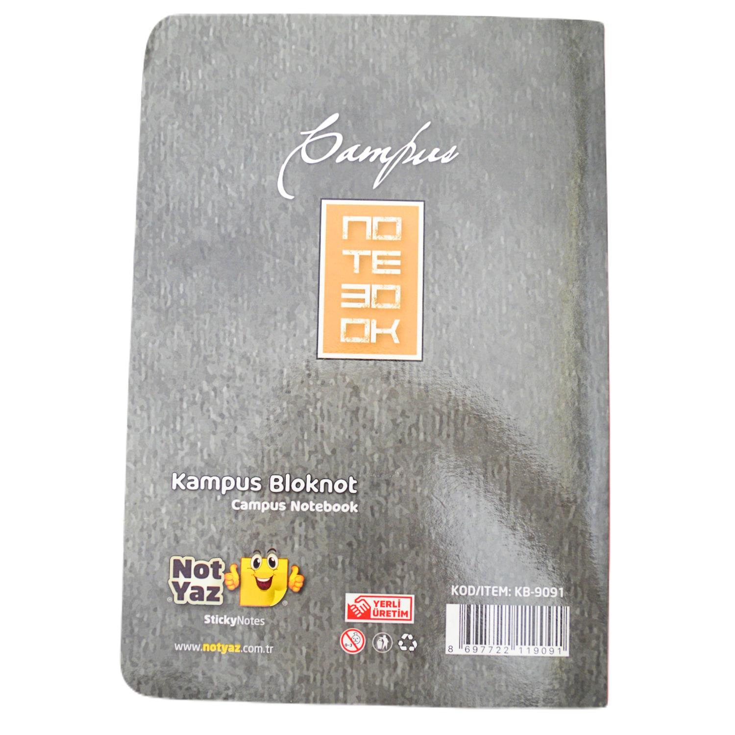 NOTYAZNotYaz 20x13 64 Yaprak Kampüs Bloknot Yes You Can Çizgili (KB-9091)