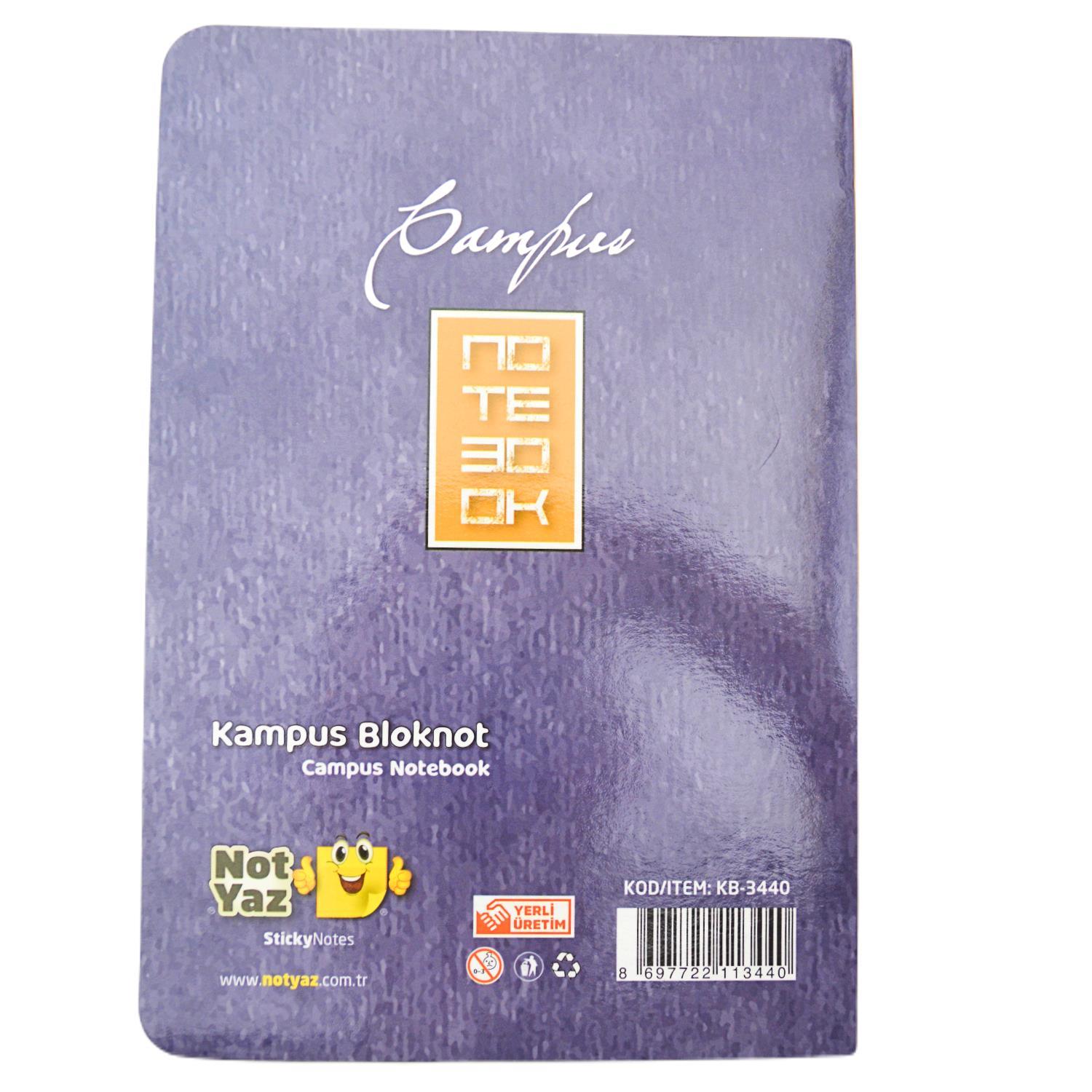 NOTYAZNotYaz 20x13 64 Yaprak Kampüs Bloknot Start Smiling Çizgili (KB-3440)