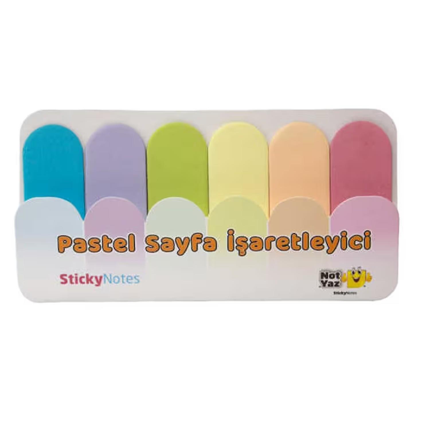 NOTYAZNotYaz Rainbow Pastel Smile Sayfa İşaretleyici 6 Renk x 10 Sayfa (PA-7578) 