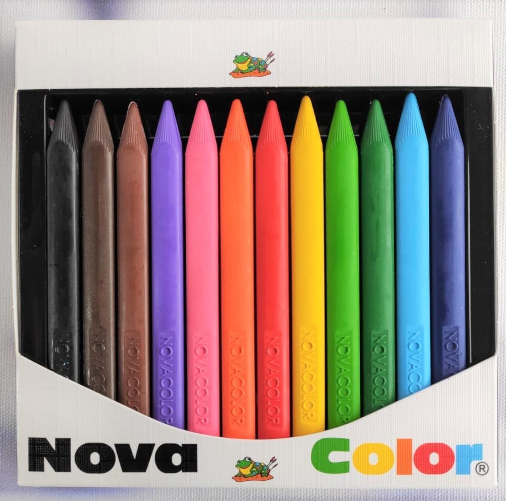Nova ColorNova Color Trimax Üçgen Mum Pastel Boya 12 Renk (NC-2117)