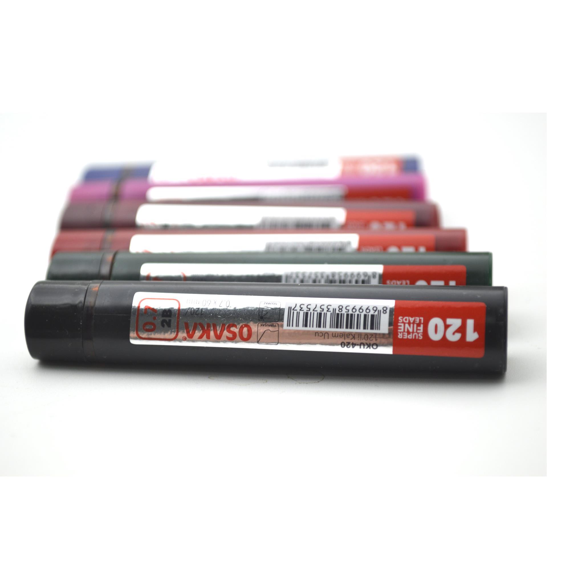 OsakaOsaka 2B 60 mm 0.7 Kalem Ucu 120 li 1 Adet Tüp Ana Renkler Oku-420