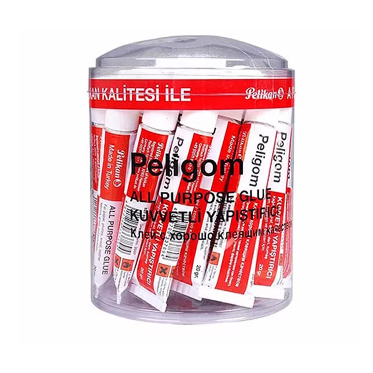PelikanPelikan Peligom Solventli 20 gr No:7 Çok Amaçlı Kuvvetli Sıvı Yapıştırıcı 25 Adet