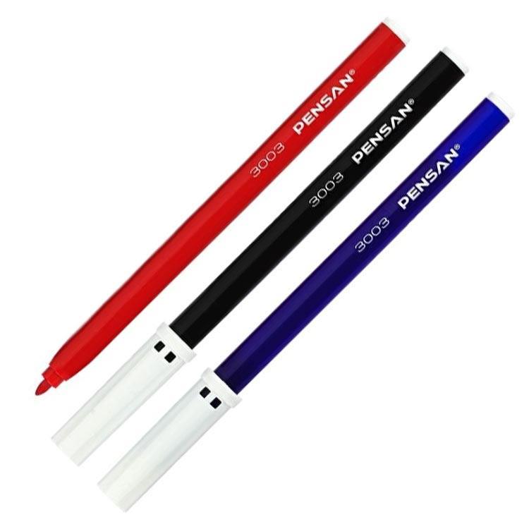 PENSANPensan 3003 Ofis Tipi Keçeli Kalem 10 Adet Kırmızı