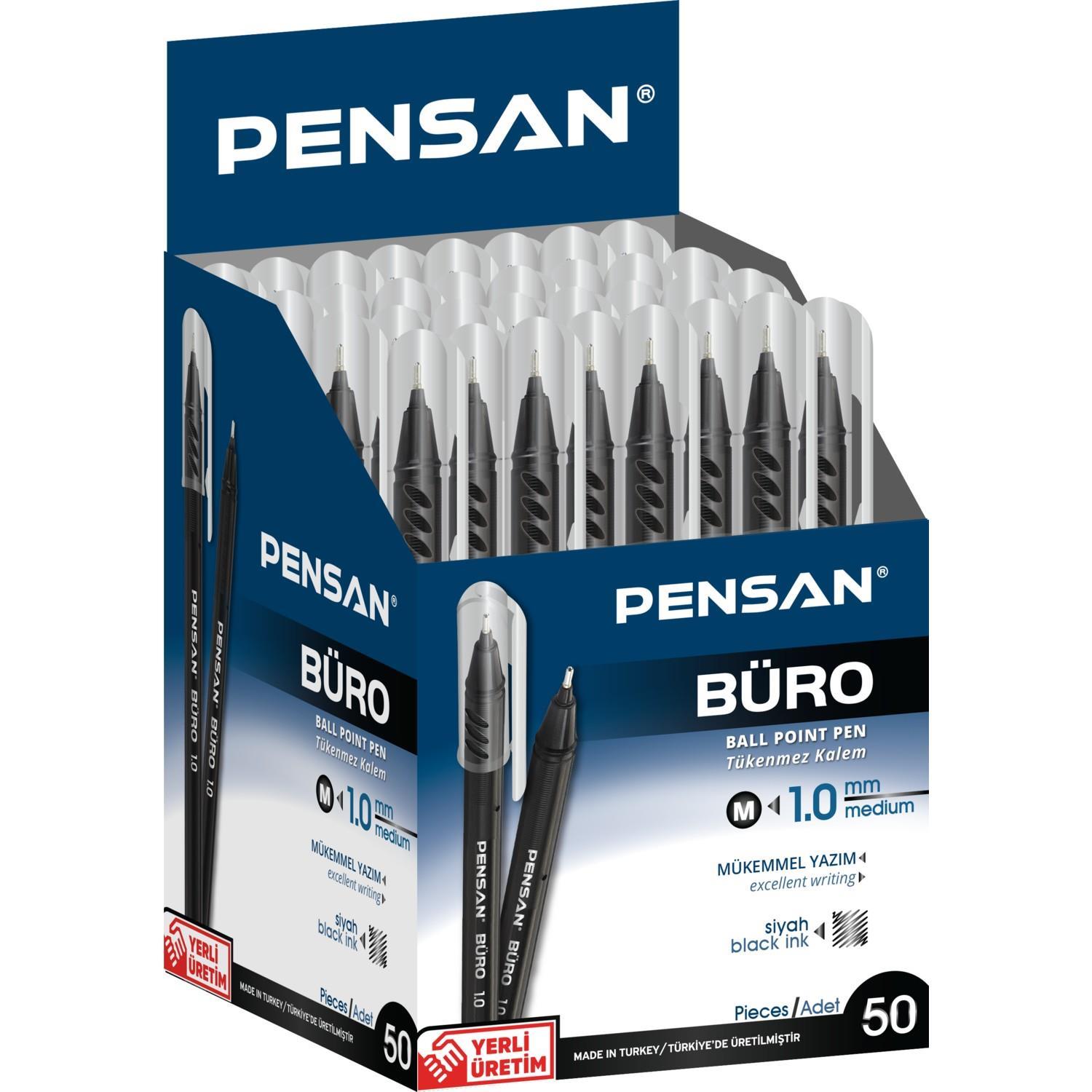 PENSANPensan Büro 50 Li Tükenmez Kalem Mavi Siyah Kırmızı Seçenekli