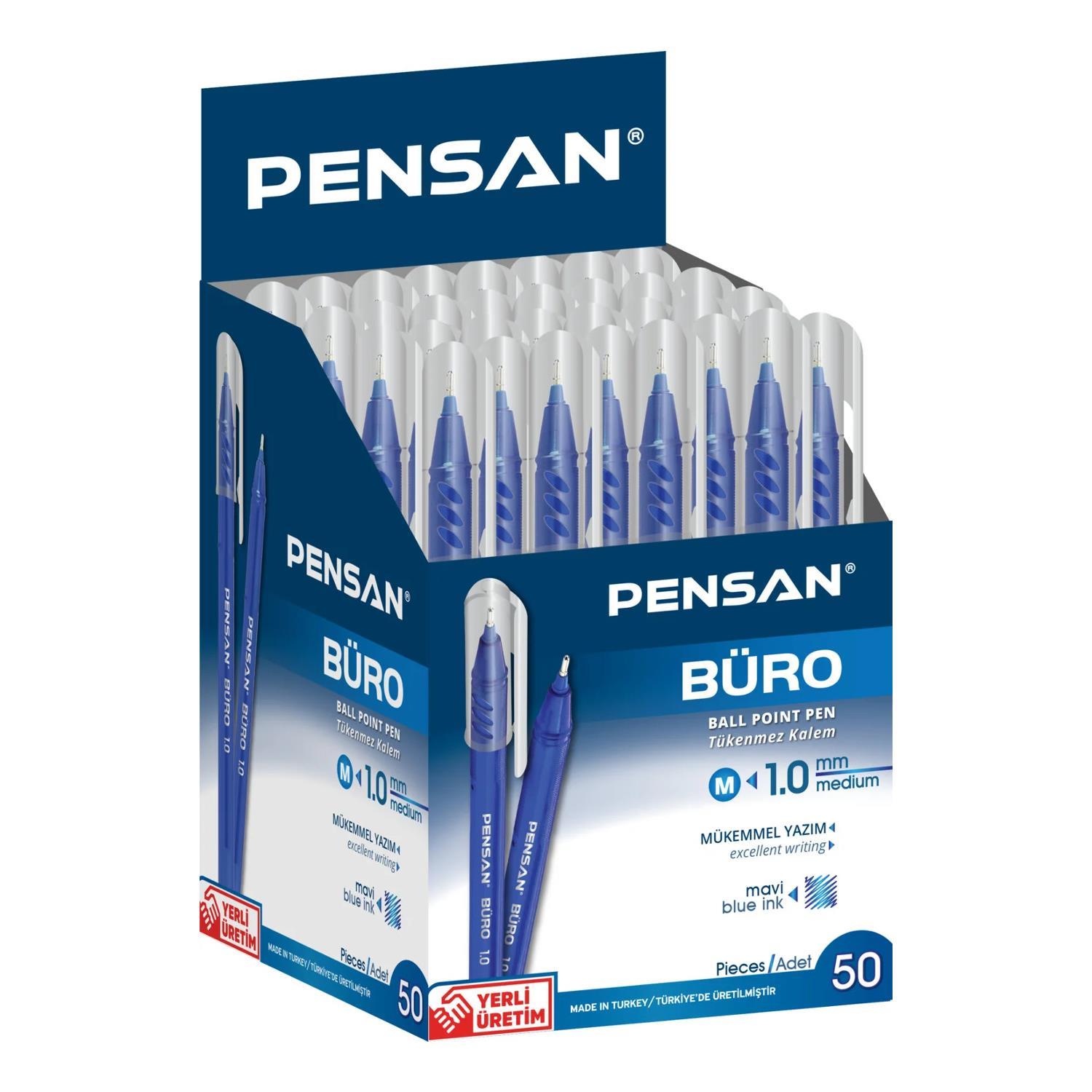 PENSANPensan Büro 50 Li Tükenmez Kalem Mavi Siyah Kırmızı Seçenekli