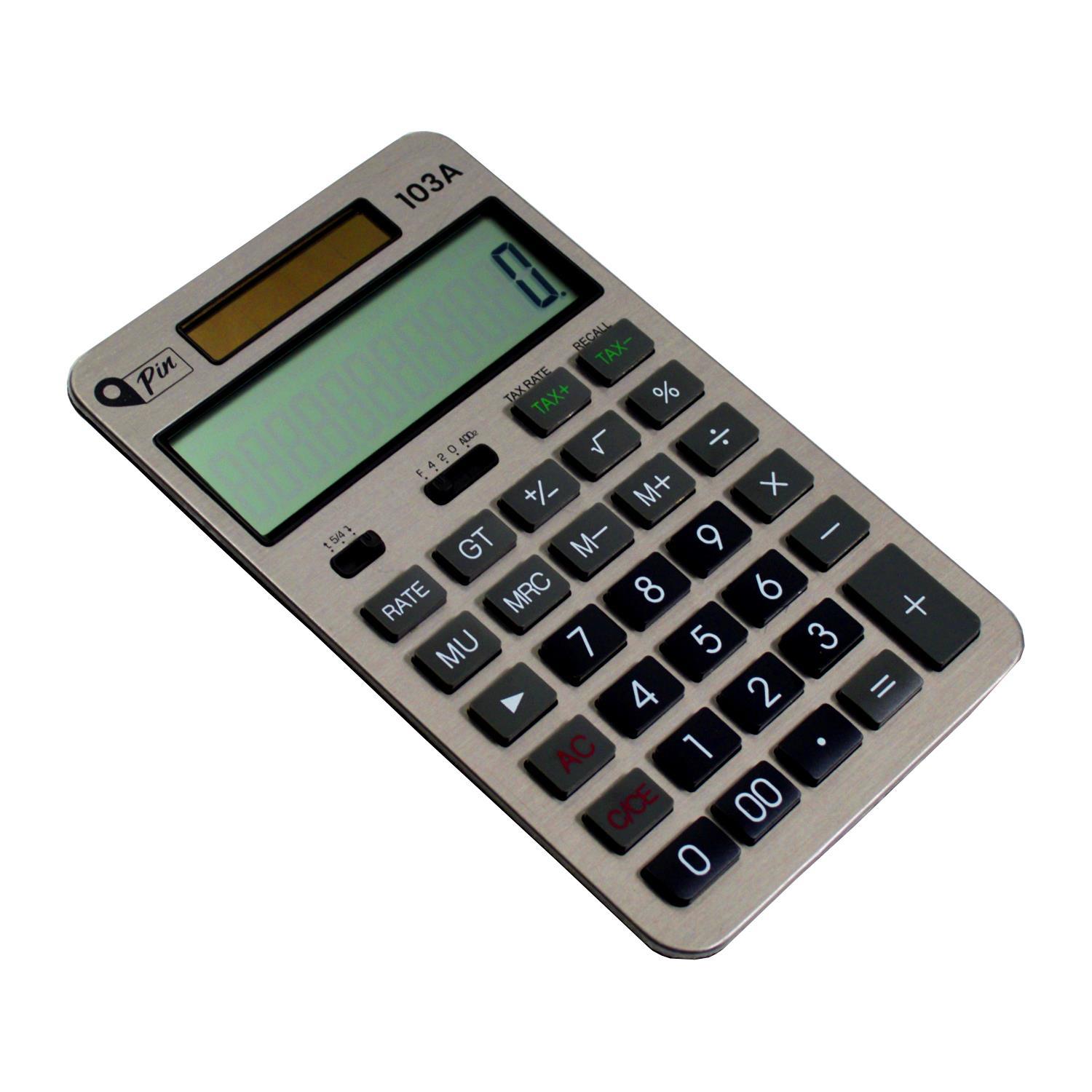 PinPin 103A 12 Hane Antrasit Masüstü Hesap Makinesi GKE