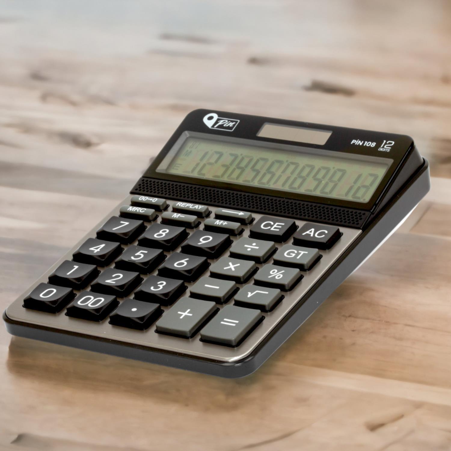 PinPin 108 12 Hane Masaüstü Hesap Makinesi GKE