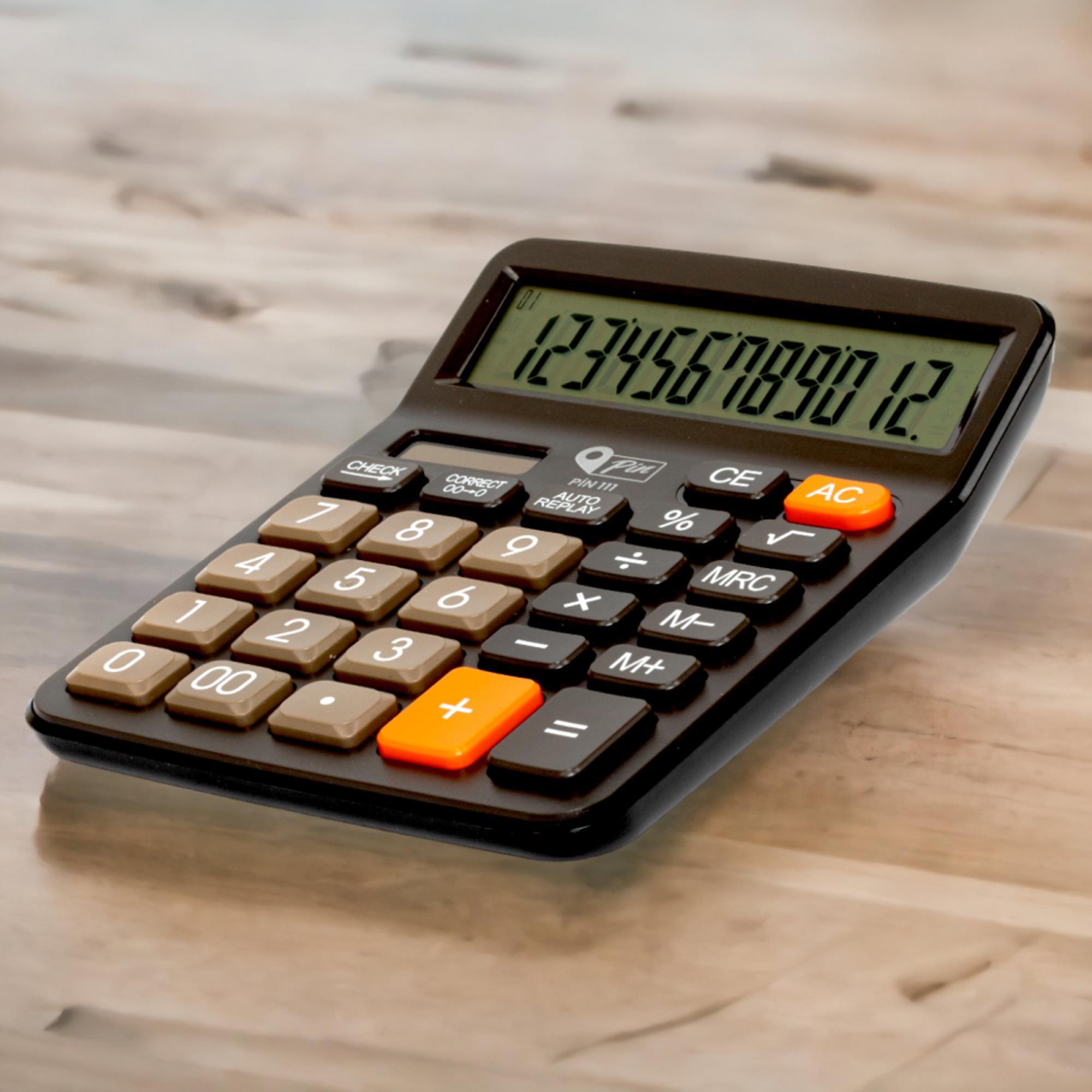 PinPin 111 Büyük Boy 12 Hane Masaüstü Hesap Makinesi