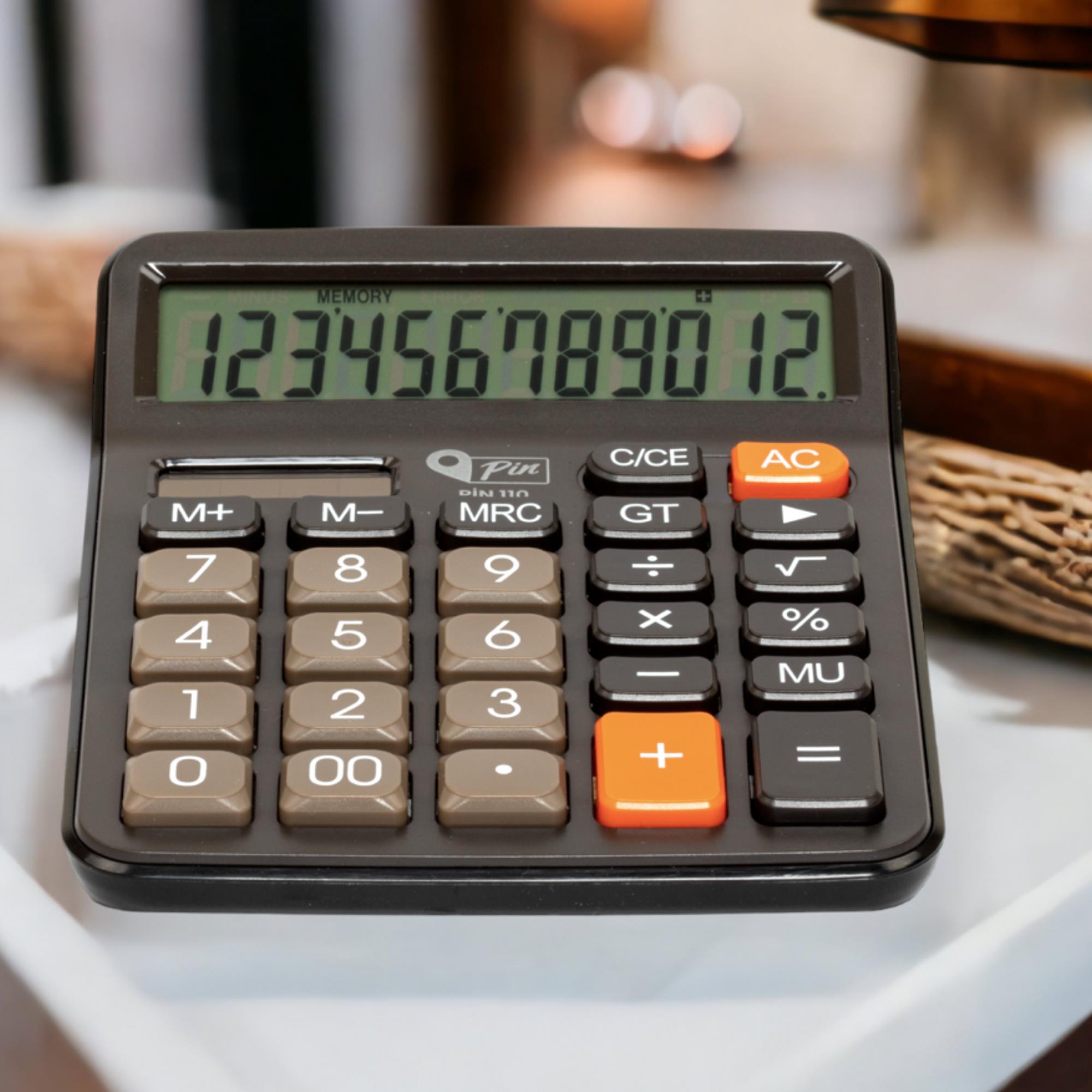 PinPin 111 Büyük Boy 12 Hane Masaüstü Hesap Makinesi