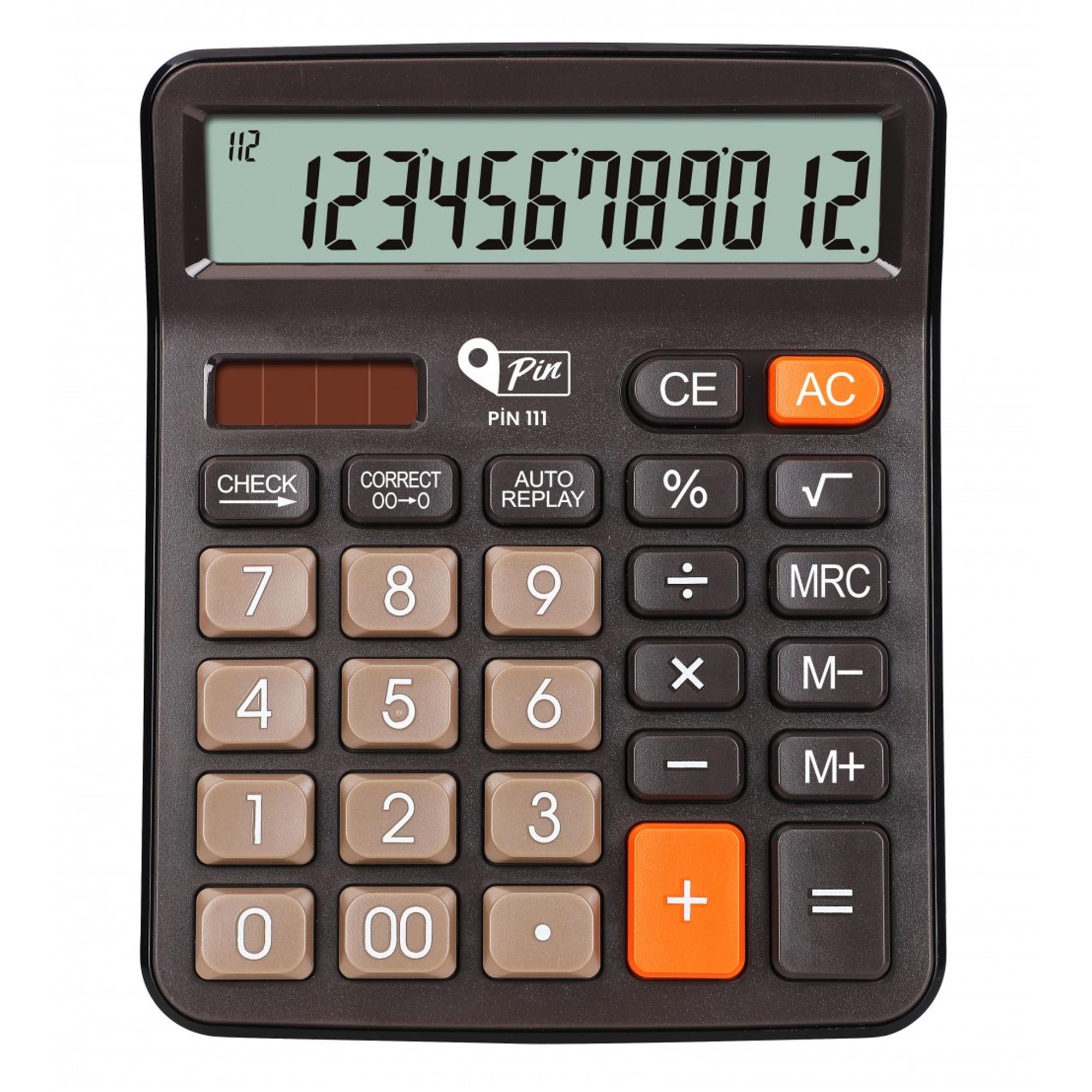 PinPin 111 Büyük Boy 12 Hane Masaüstü Hesap Makinesi