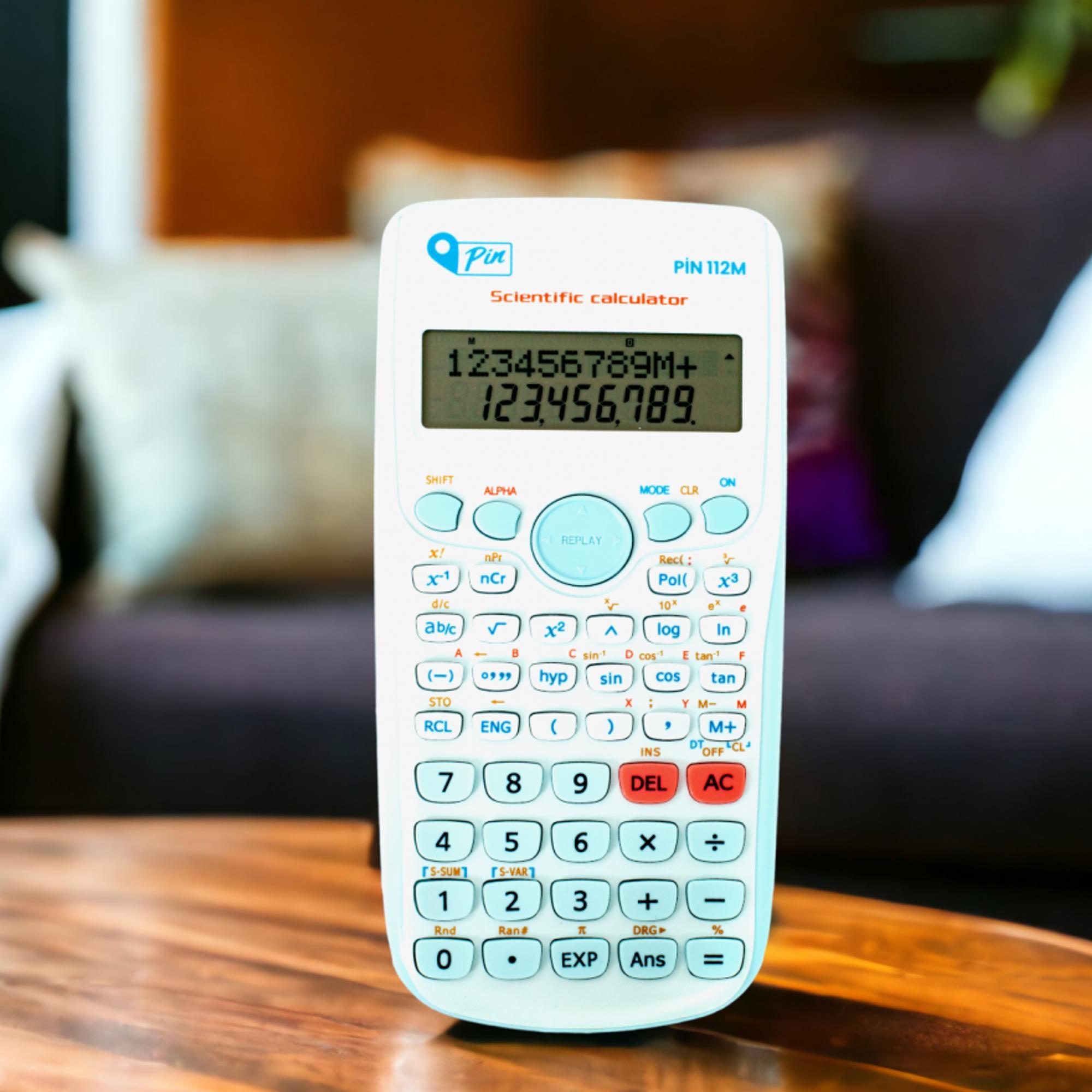 PinPin 112M Mavi 240 Bilimsel Fonksiyonlu Hesap Makinesi GKE