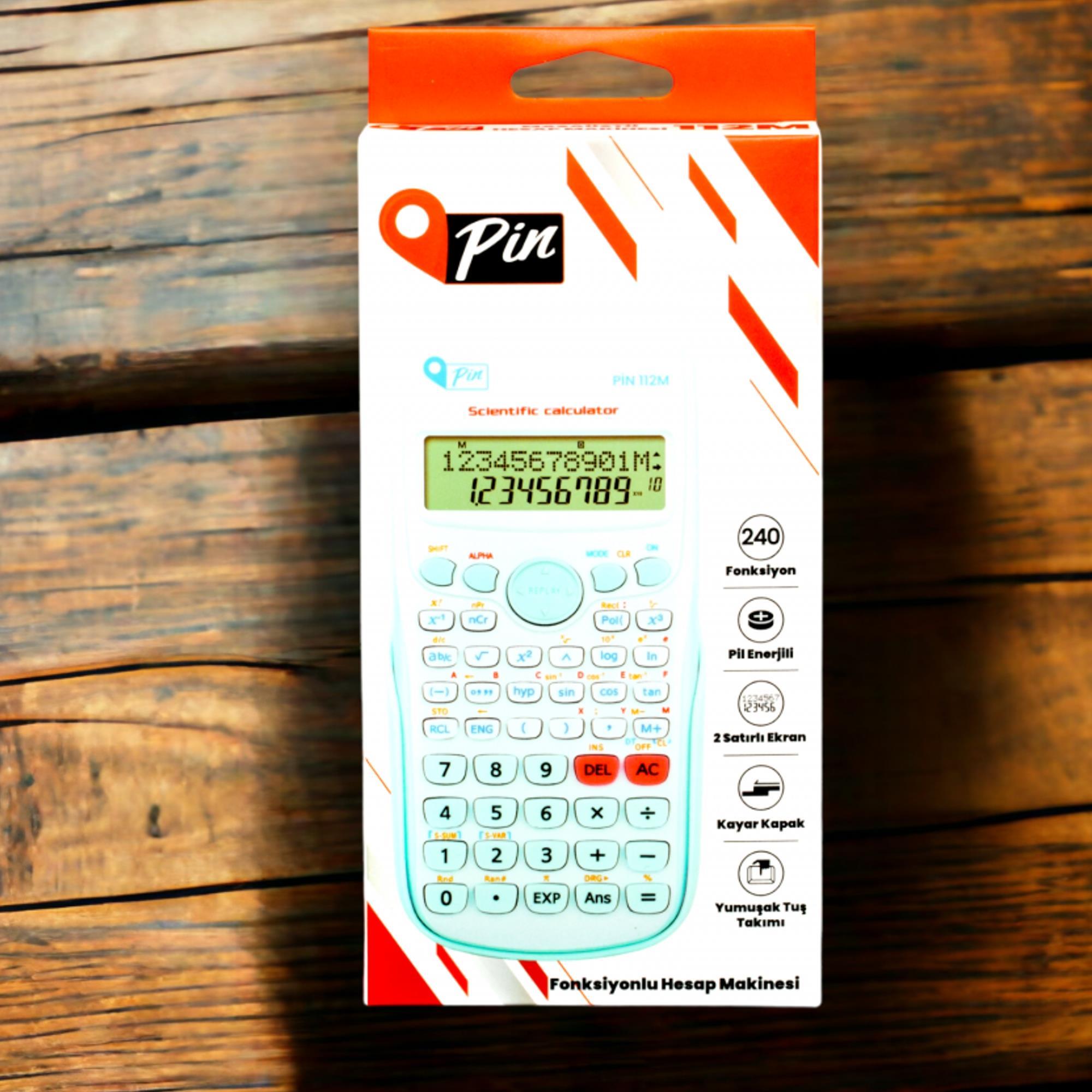 PinPin 112M Mavi 240 Bilimsel Fonksiyonlu Hesap Makinesi GKE