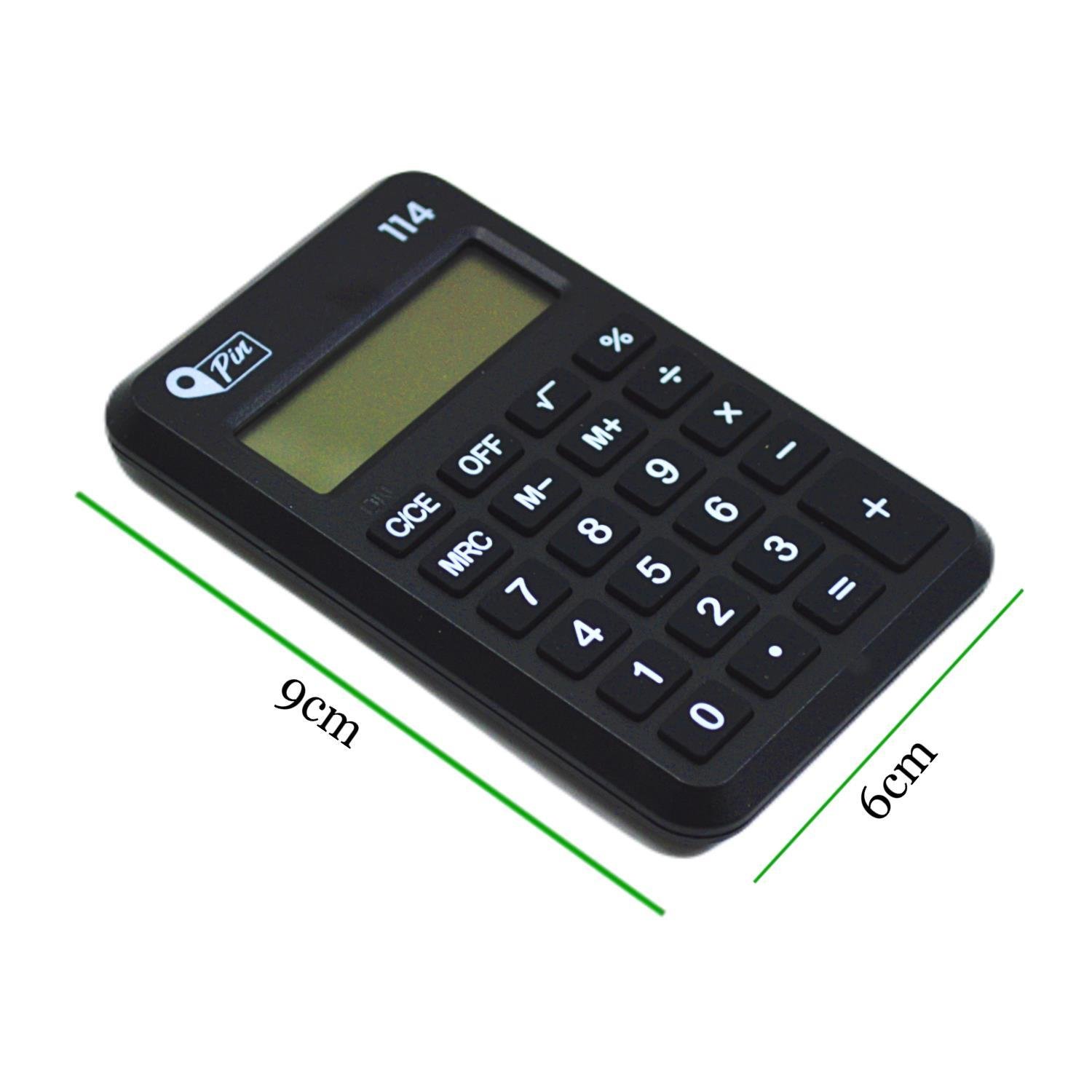 PinPin 114 8 Hane Siyah Mini Hesap Makinesi GKE