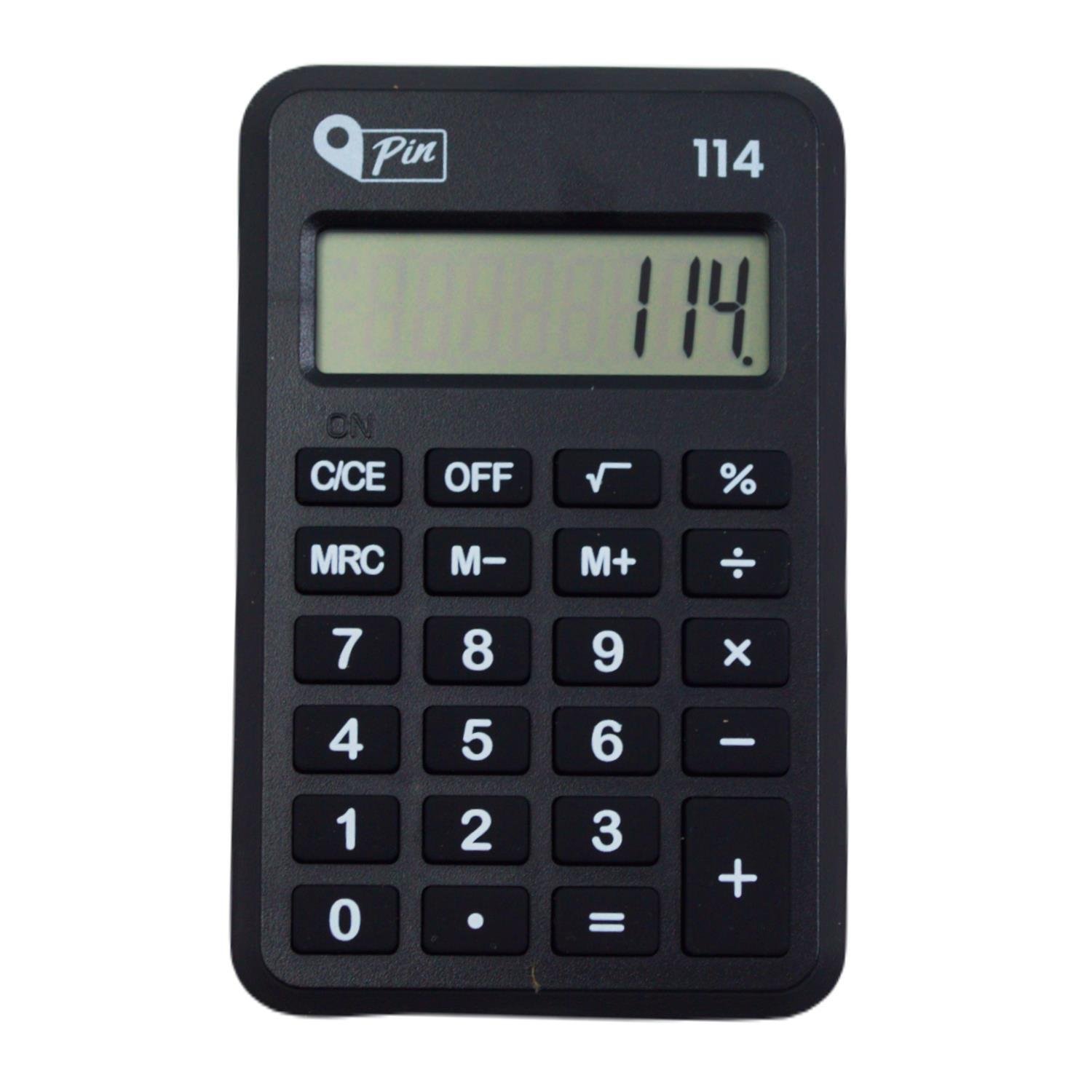 PinPin 114 8 Hane Siyah Mini Hesap Makinesi GKE