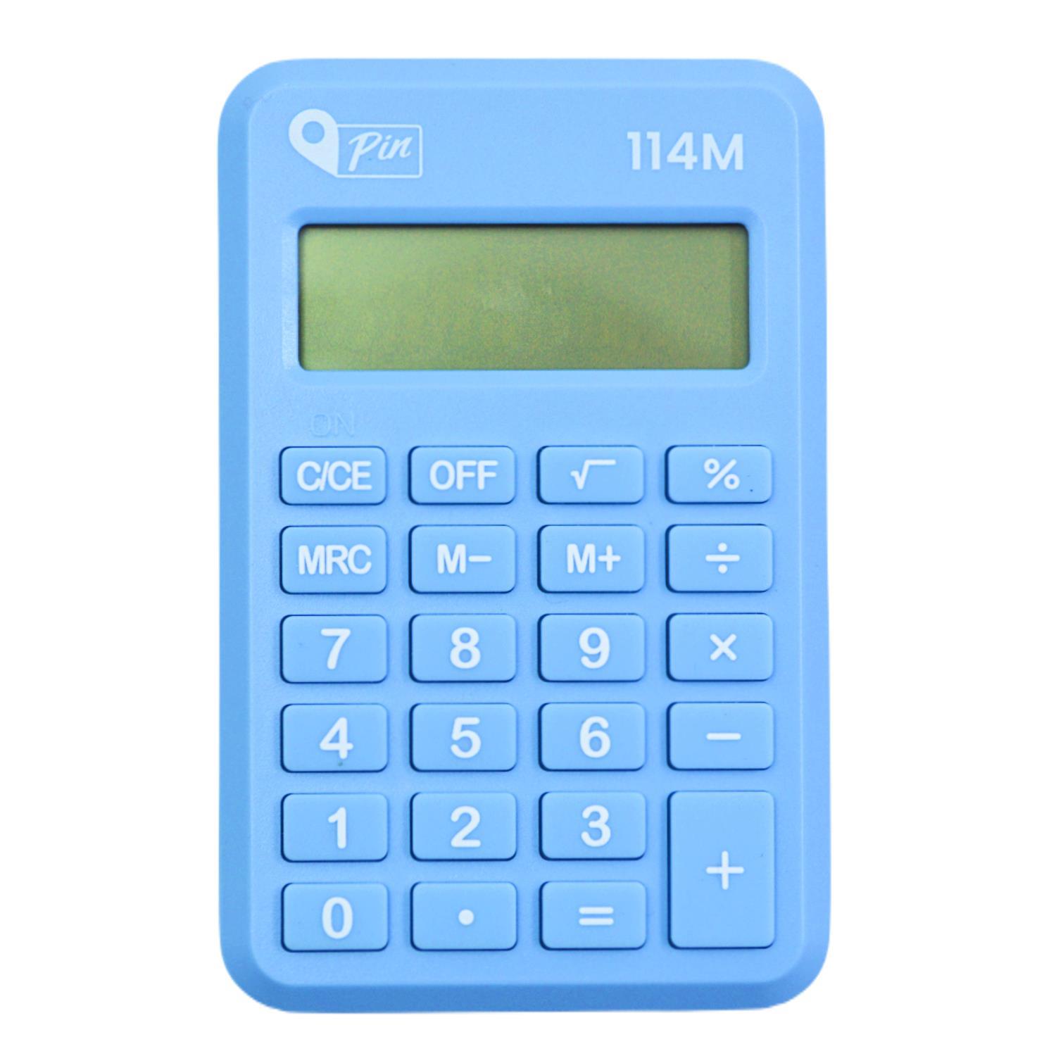 PinPin 114M 8 Hane Mavi Mini Hesap Makinesi GKE