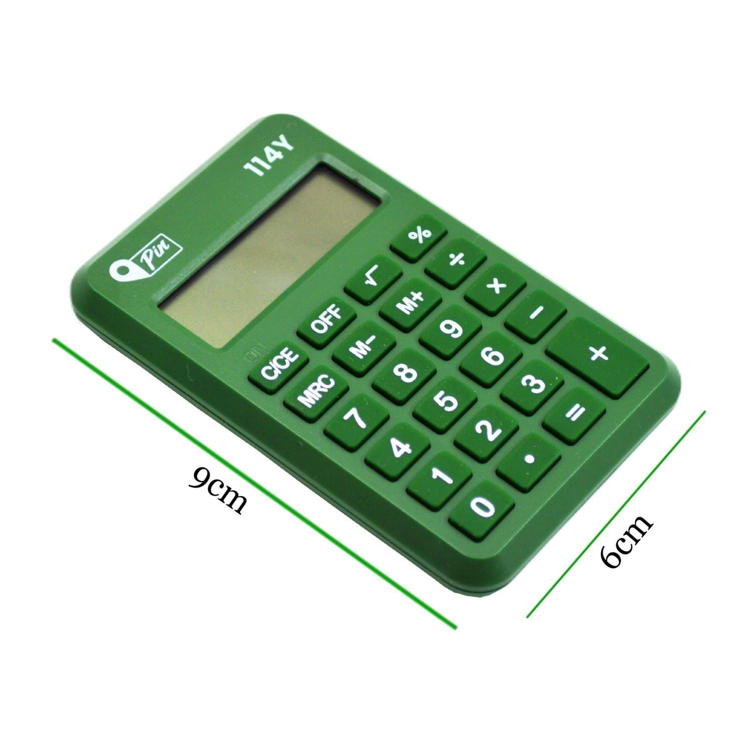 PinPin 114Y 8 Hane Yeşil Mini Hesap Makinesi GKE