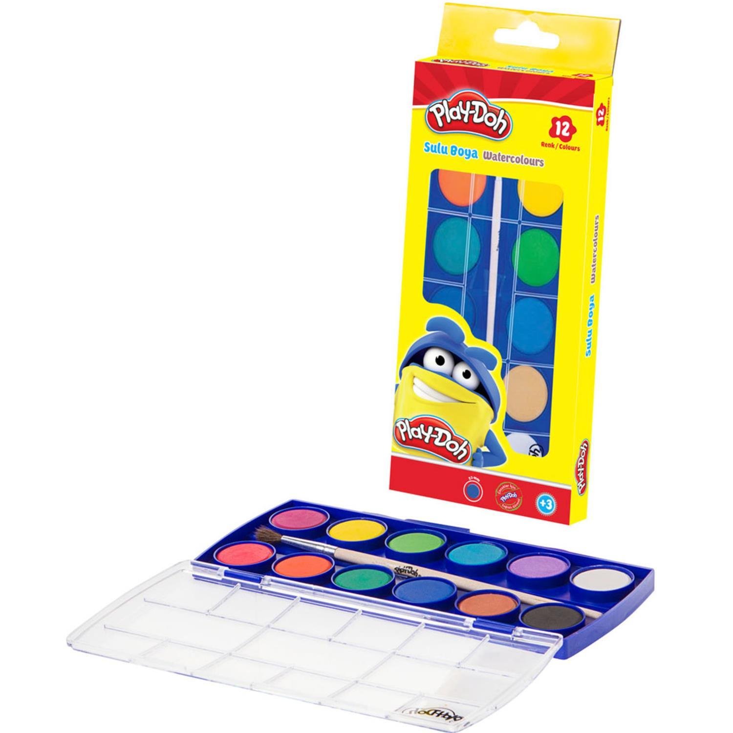 Play-DohPlay-Doh 23 mm Küçük Boy 12 Renk Sulu Boya (PLAY-SU002)