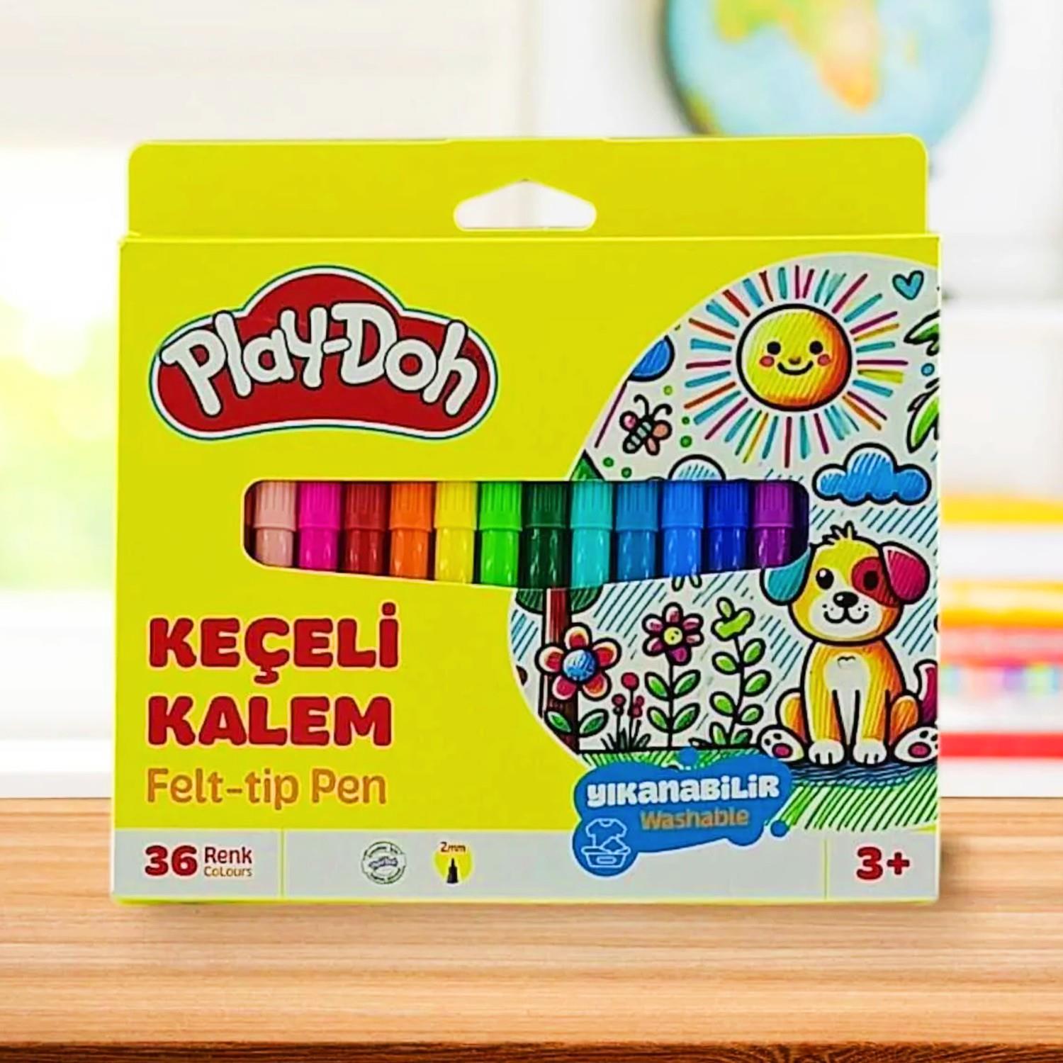 Play-DohPlay-Doh Karton Kutulu Keçeli Kalem 2 mm 36 Renk (KE023)