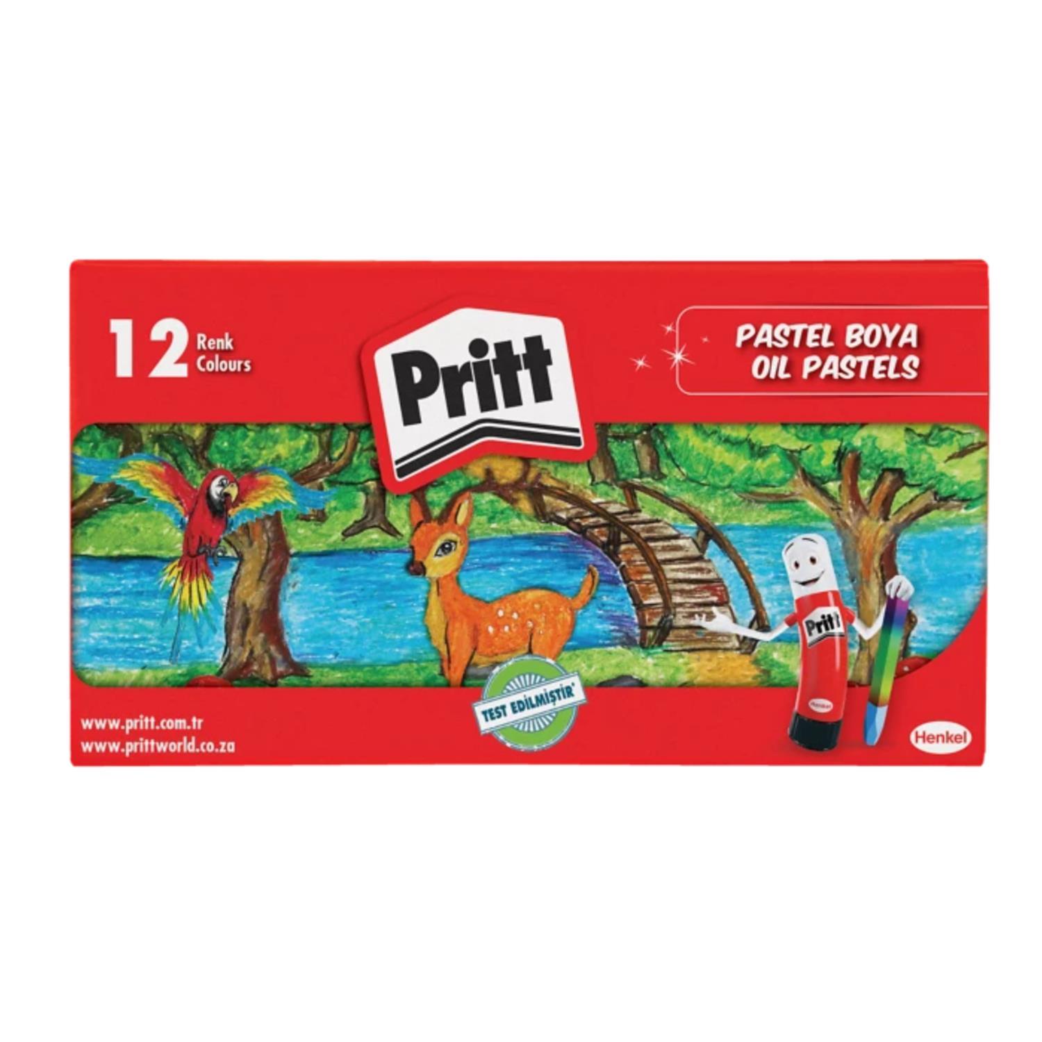 PrittPritt Boyama Seti Kuru Sulu Pastel Keçeli ve 43 Gr Stick Yapıştırıcı Kırtasiye Seti