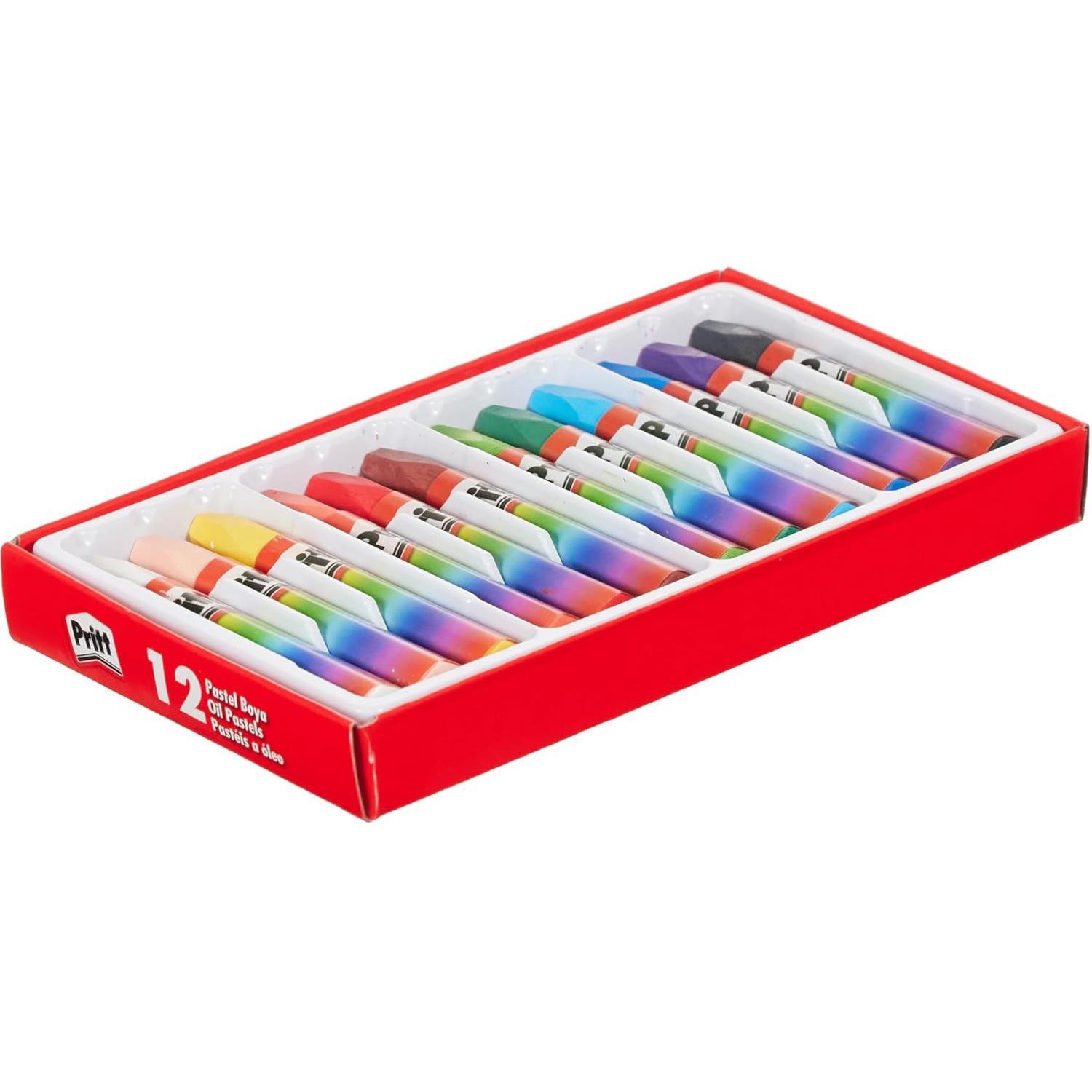 PrittPritt Boyama Seti Kuru Sulu Pastel Keçeli ve 43 Gr Stick Yapıştırıcı Kırtasiye Seti