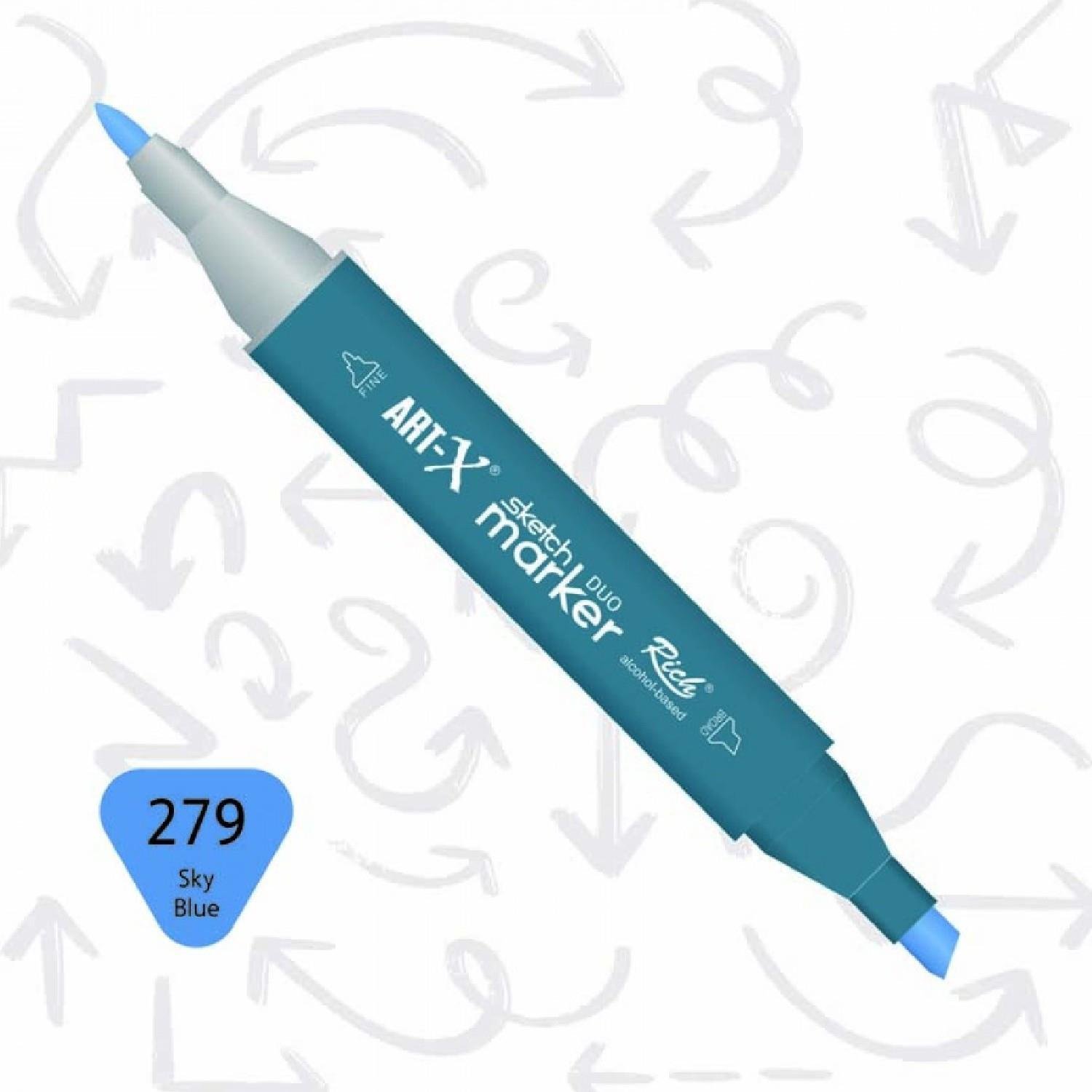 RİCHRich Art-X Sketch Marker Duo Su Bazlı Çift Uçlu Kalem 24 Renk (KOD: 18047)