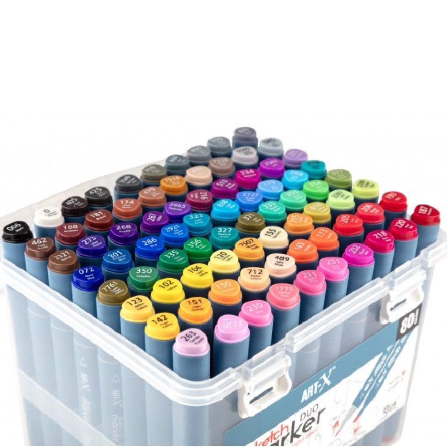 RİCHRich Art-X Sketch Marker Duo Su Bazlı Çift Uçlu Kalem 80 Renk (KOD: 18051)