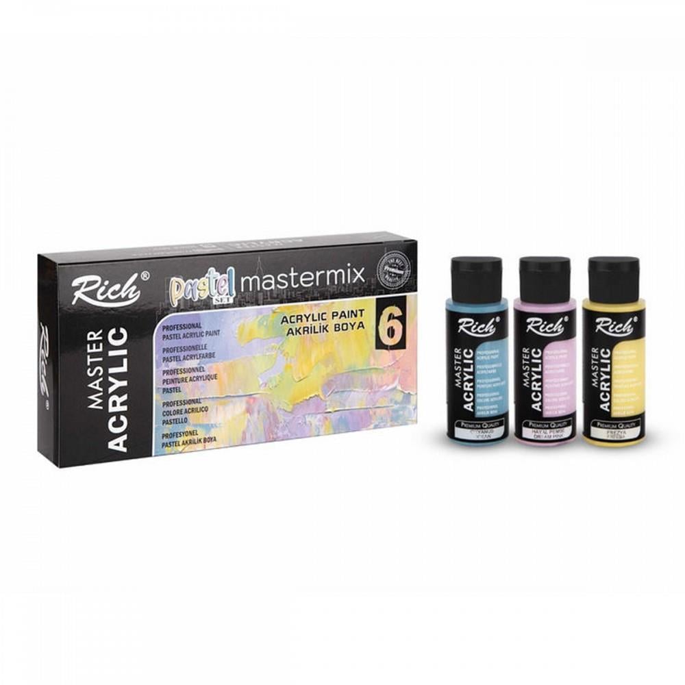 RİCHRich Mastermix Akrilik Boya 60 cc 6 lı Pastel Renkler