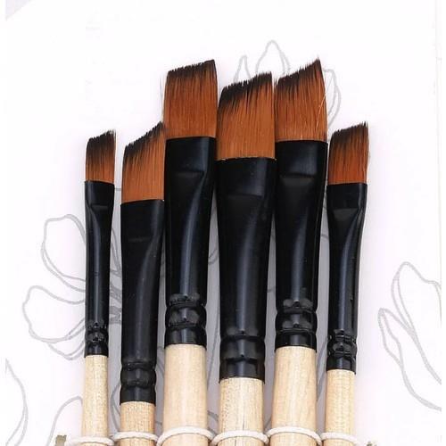 RİCHRich Sentetik Yan Kesik Fırça Seti 6 lı (Set: 4) (11219)