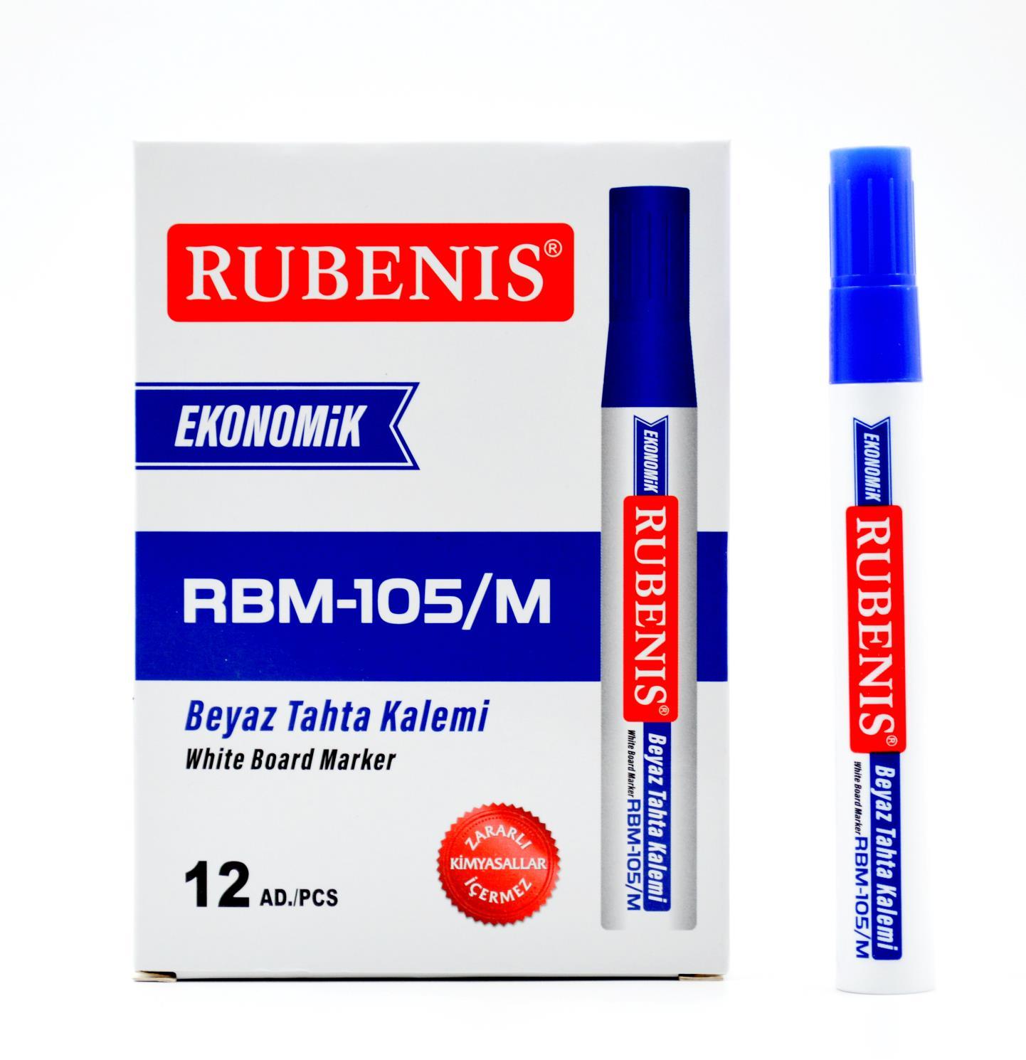 RubenisRubenis Ekonomik Beyaz Tahta Kalemi Mavi 12 Adet