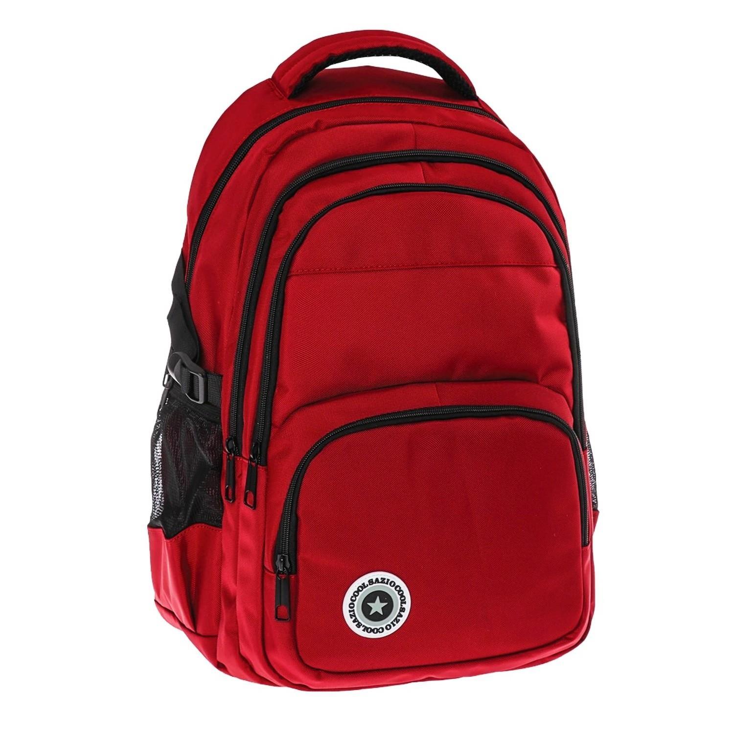 SazioSazio Pop Cool Kaplan 4 Bölmeli Okul Sırt Çantası Bordo(161959)