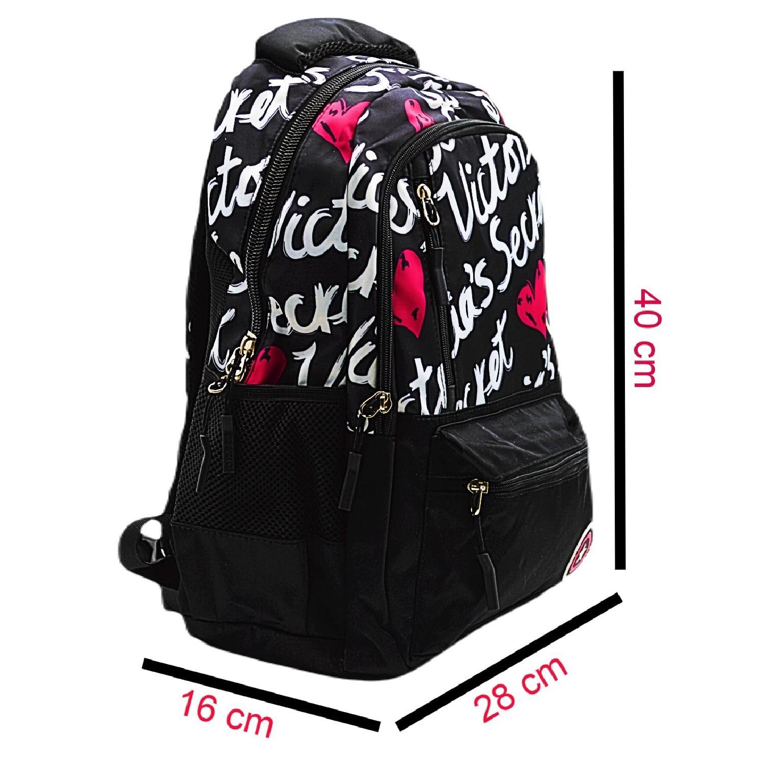 SazioSazio Pop Cool Sidley 4 Bölmeli Okul Sırt Çantası Siyah (161955)