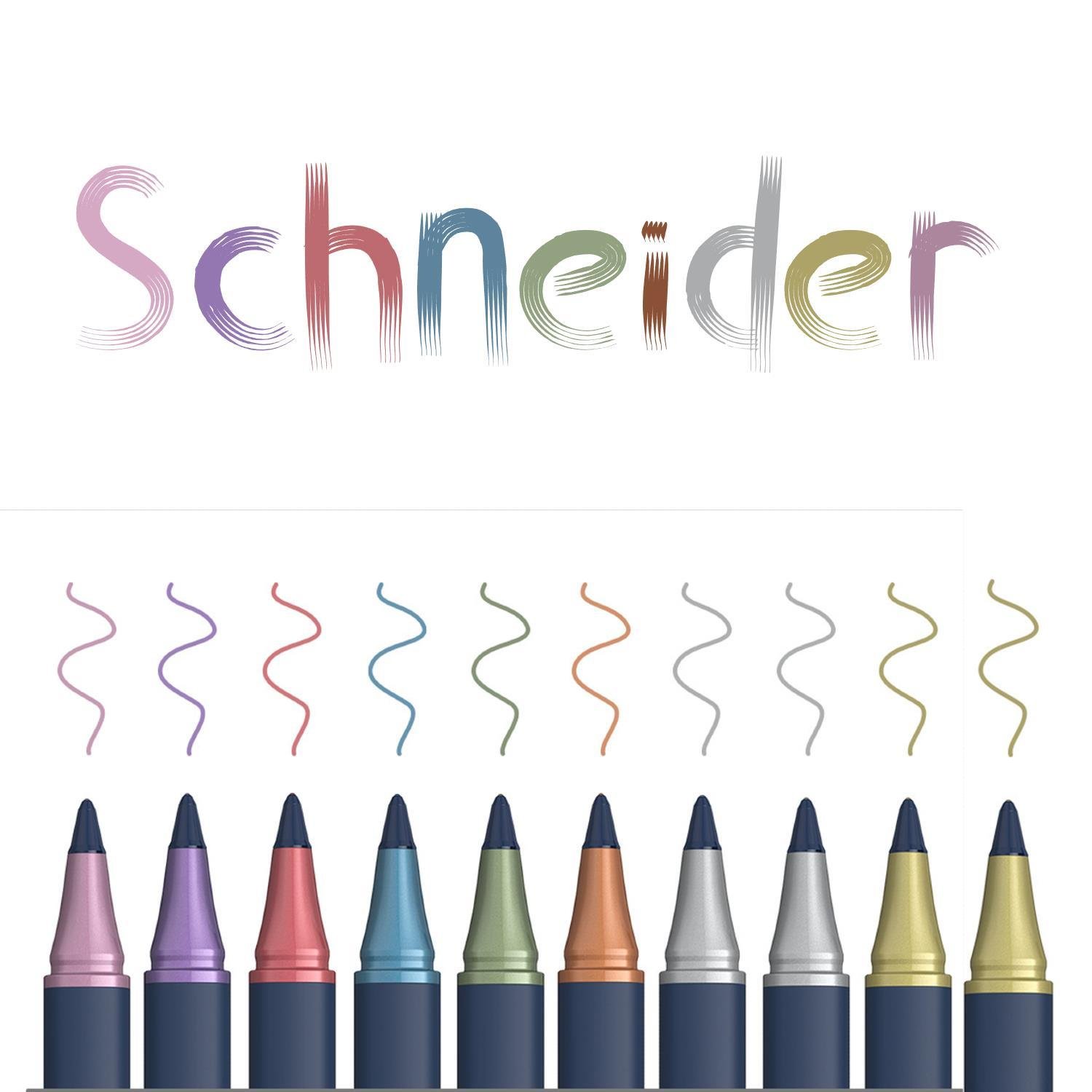 SchneiderSchneider Paint-It 050 Metalik Roller Kalem 0.4mm Metal Tüp 10 Lu SCR513
