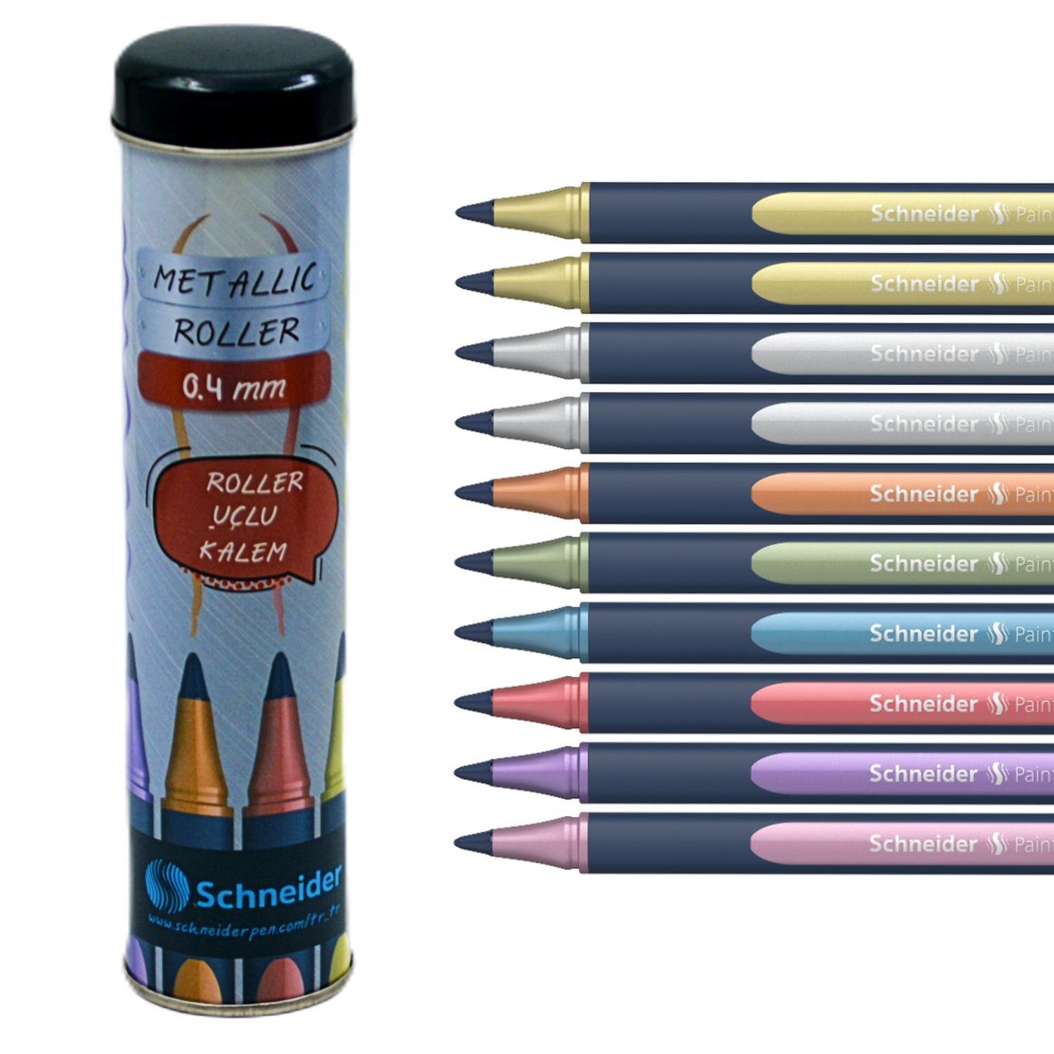 SchneiderSchneider Paint-It 050 Metalik Roller Kalem 0.4mm Metal Tüp 10 Lu SCR513