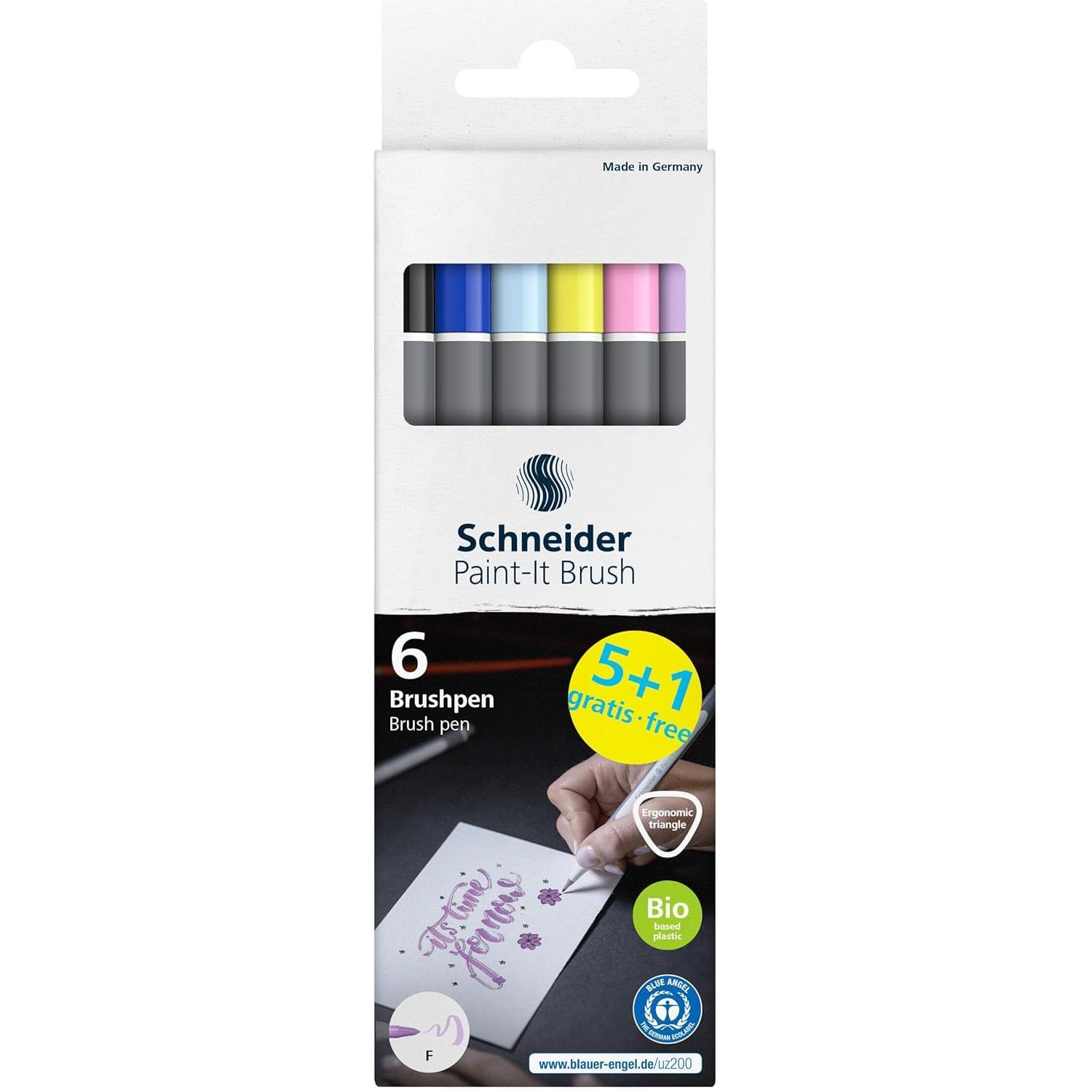 SchneiderSchneider Paint-It 070 Brush Pen Klasik 6 Renk (ML07010502)