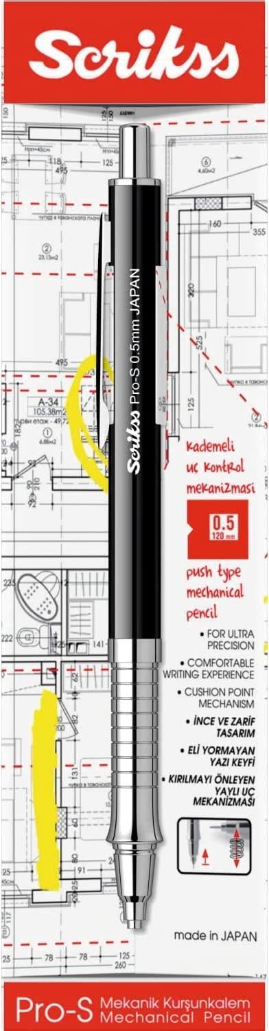 ScrikssScrikss Pro-S Mekanik Versatil Uçlu Kalem Şeffaf Ambalaj 0.5